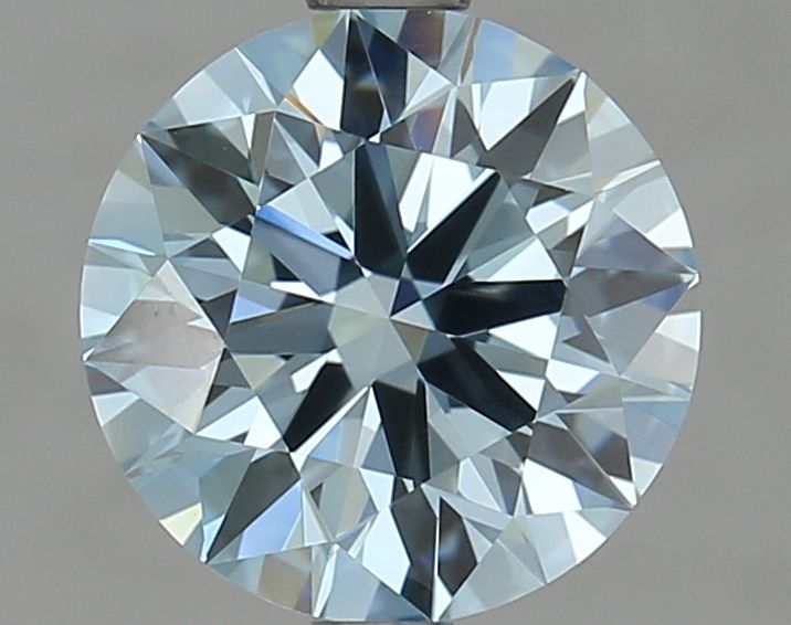 1.7 Carat Round Cut Fancy Blue