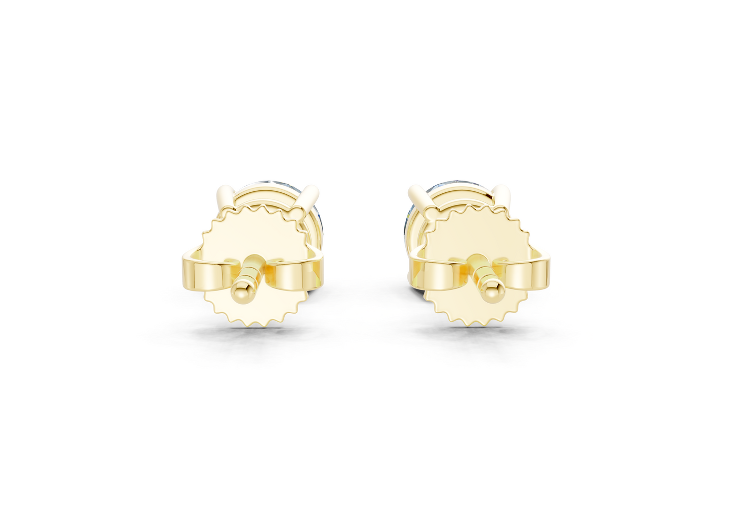 Geneva Classic Blue Diamond Round Cut Studs