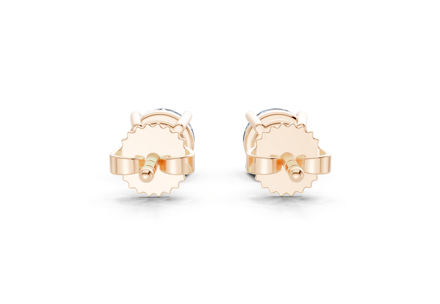 Geneva Classic Blue Diamond Round Cut Studs