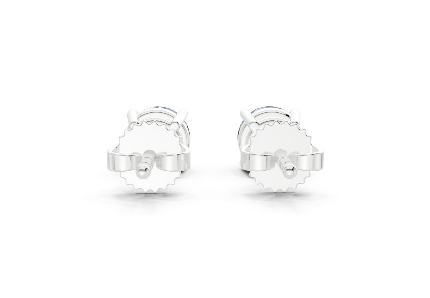 Geneva Classic Blue Diamond Round Cut Studs