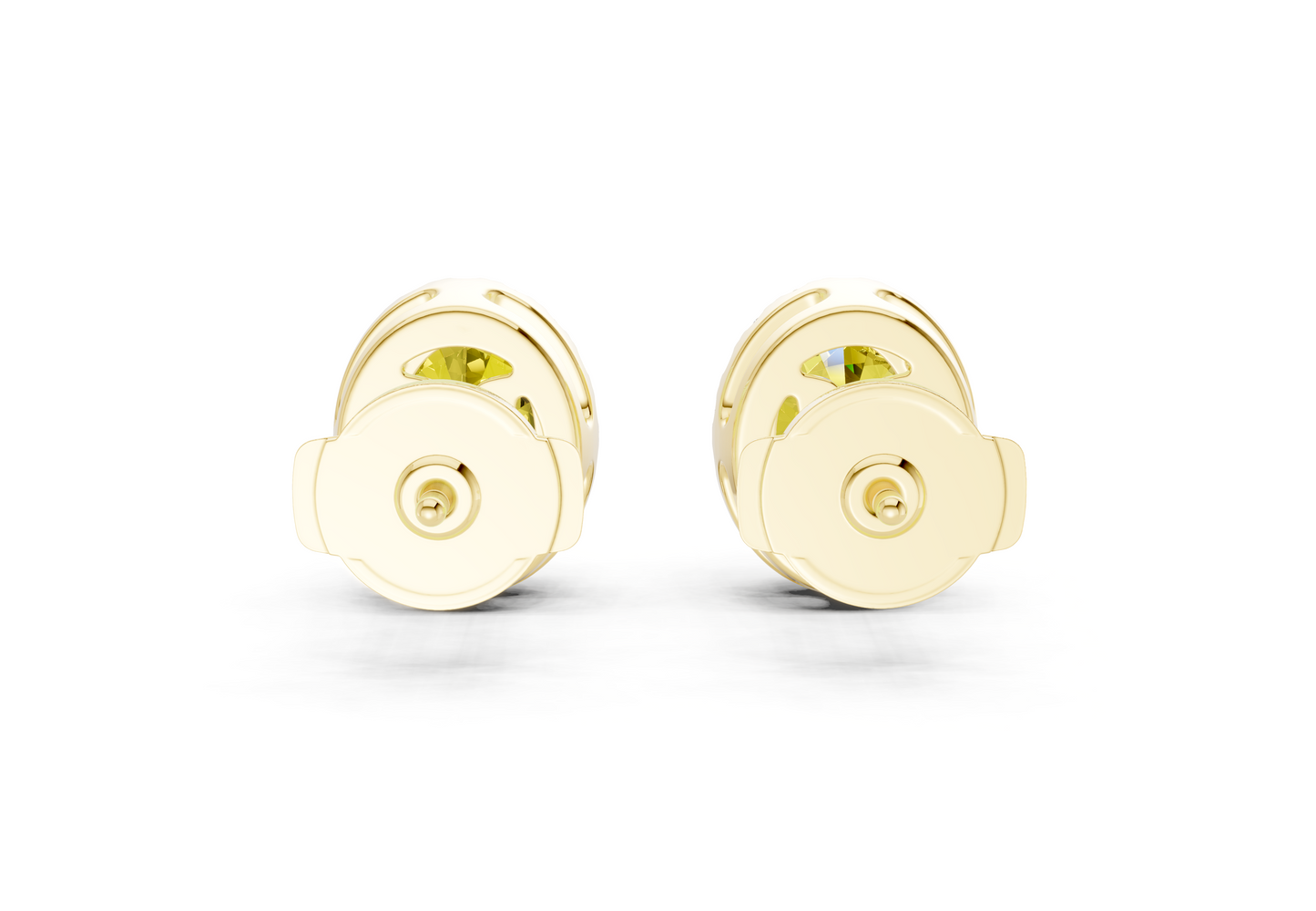 Marseille Halo Yellow Diamond Oval Cut Studs