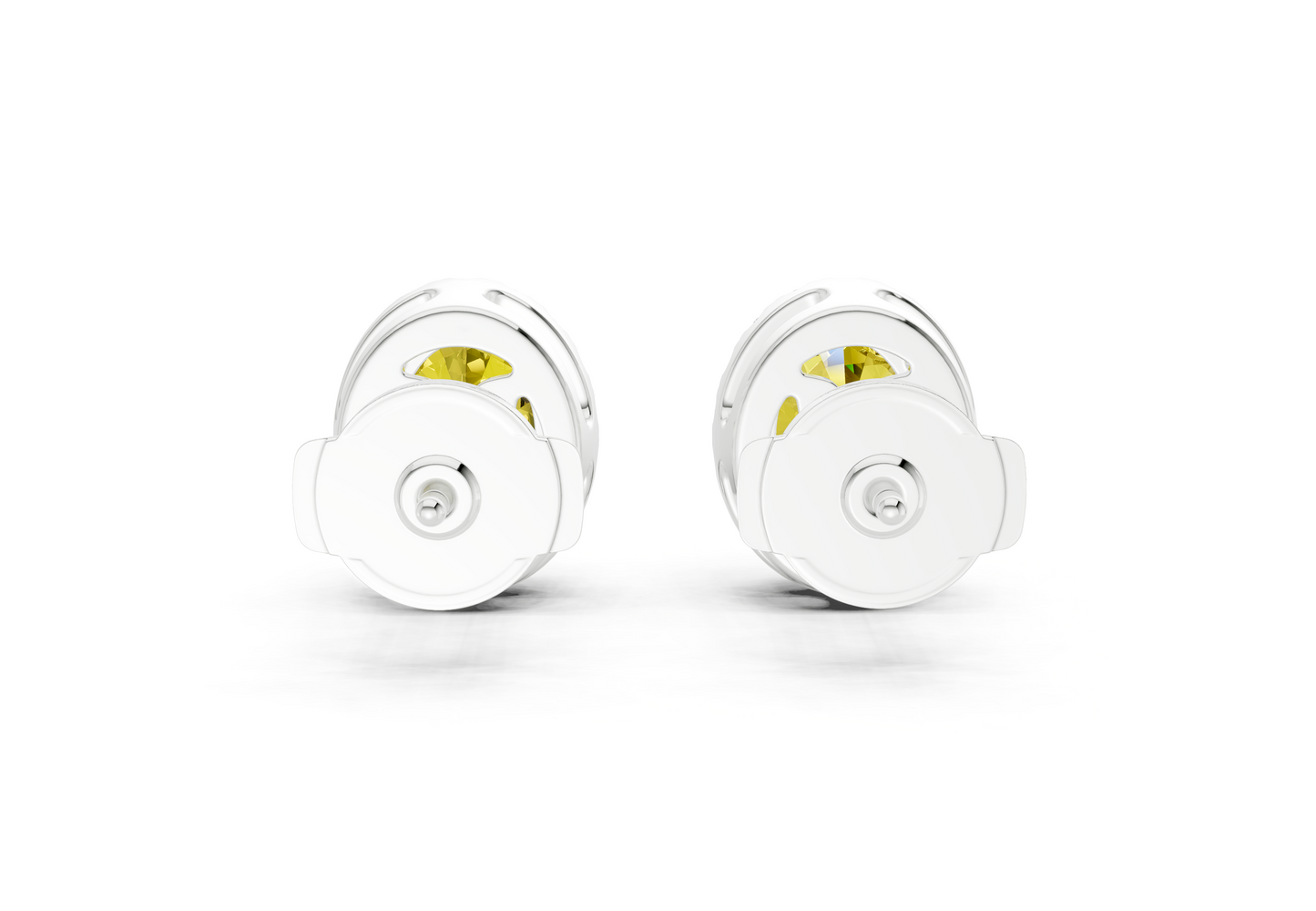 Marseille Halo Yellow Diamond Oval Cut Studs