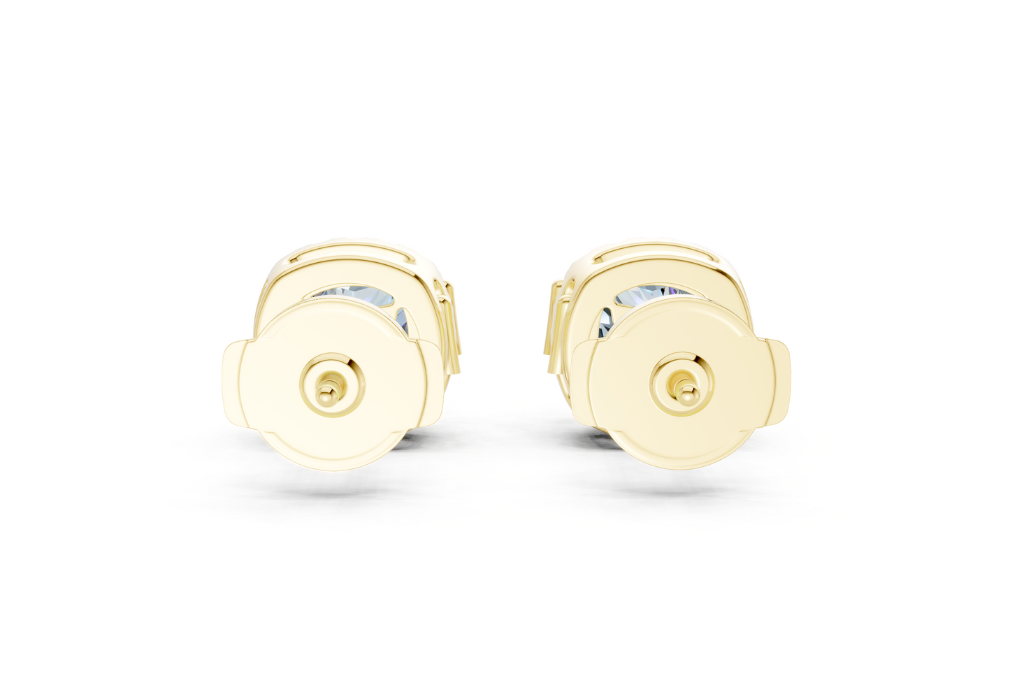 Marseille Halo Blue Diamond Cushion Cut Studs
