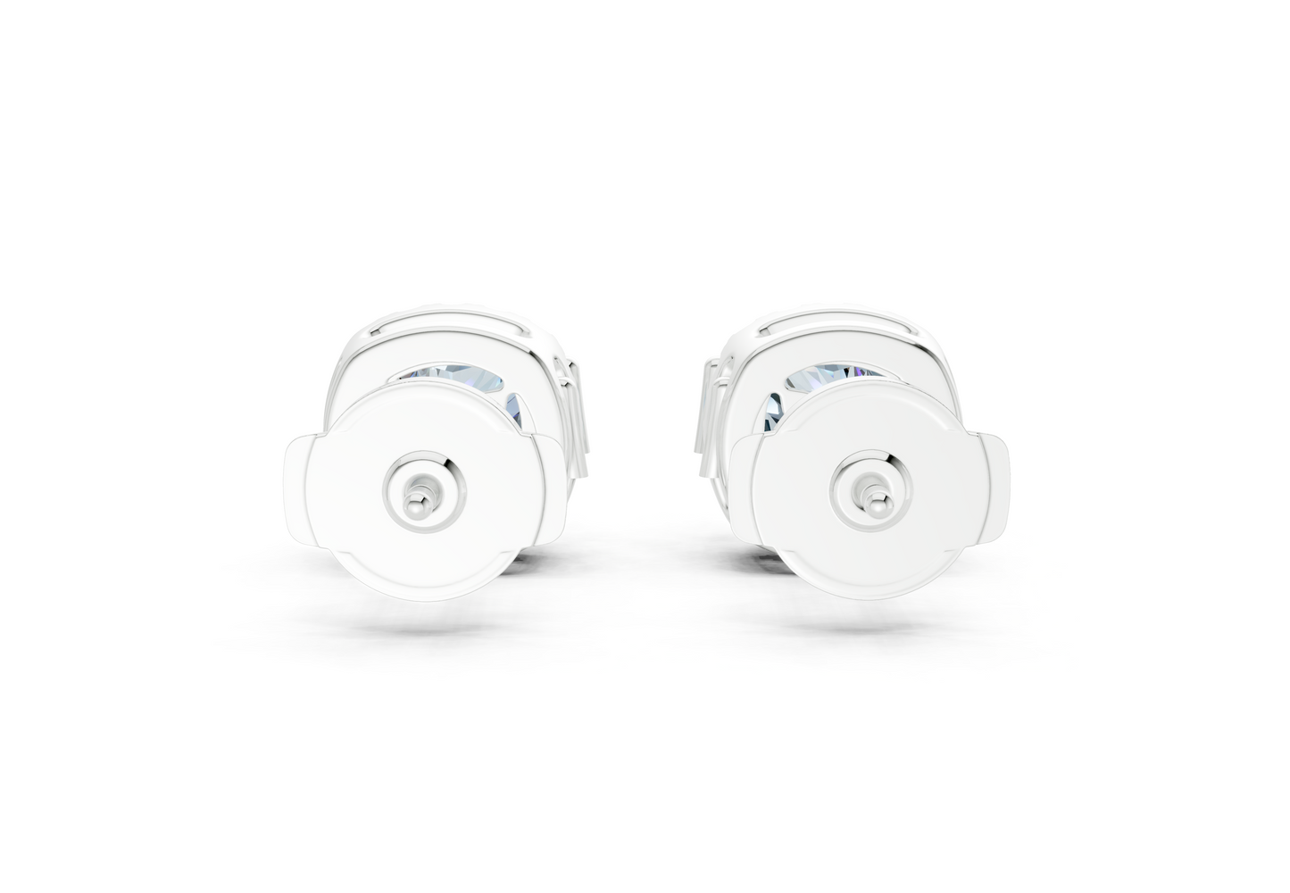 Marseille Halo Blue Diamond Cushion Cut Studs