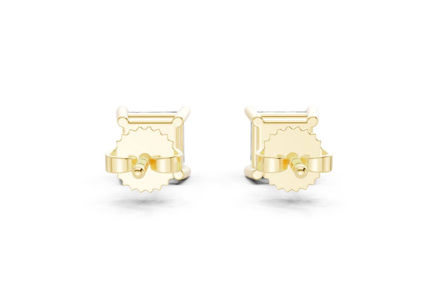 Geneva Classic Blue Diamond Princess Cut Studs