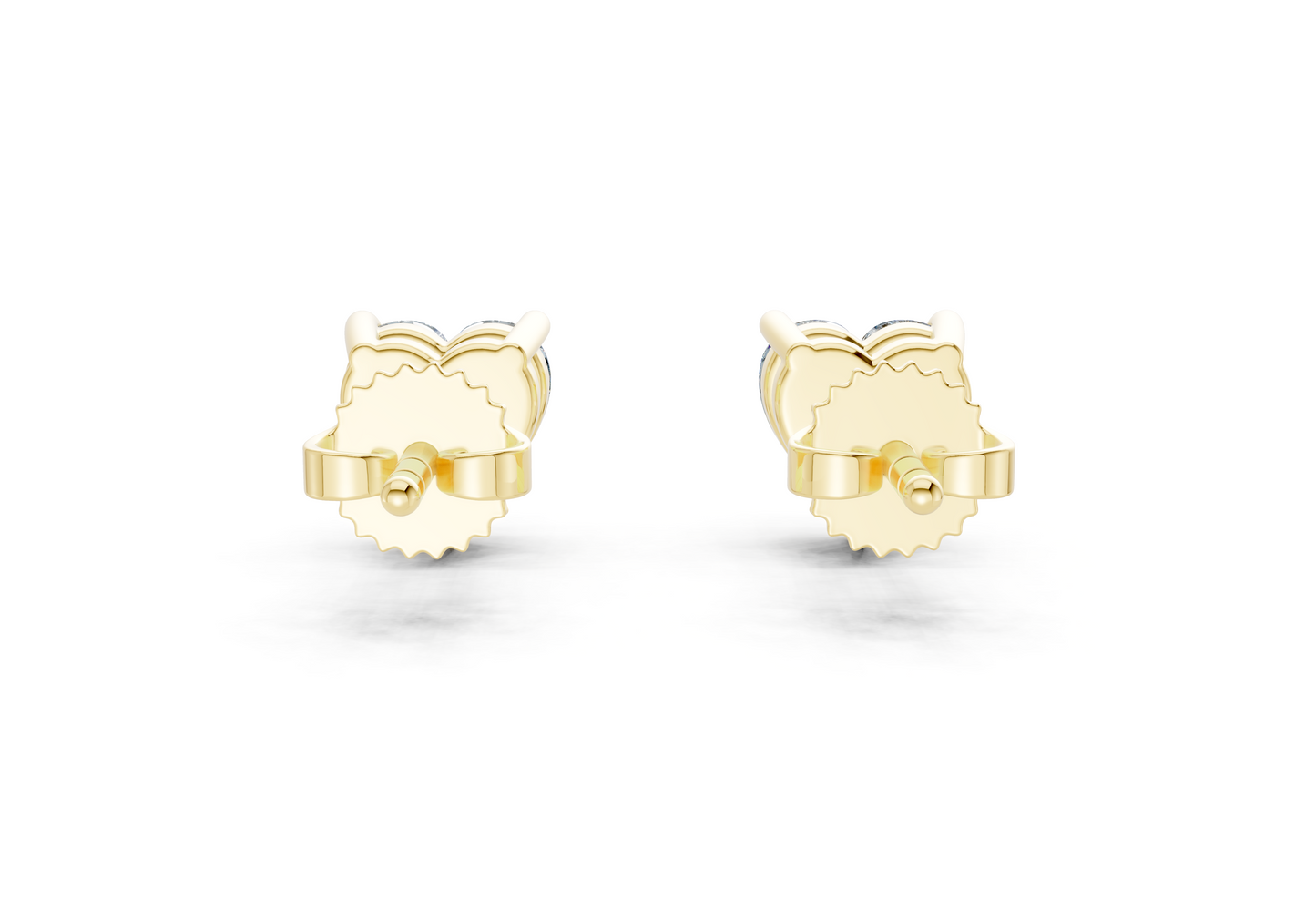 Geneva Classic Blue Diamond Heart Cut Studs