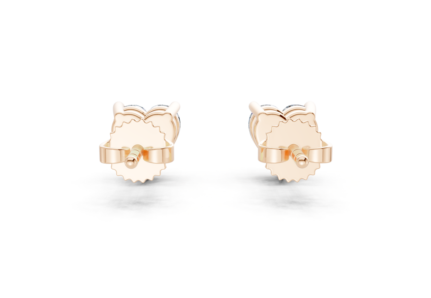 Geneva Classic Blue Diamond Heart Cut Studs