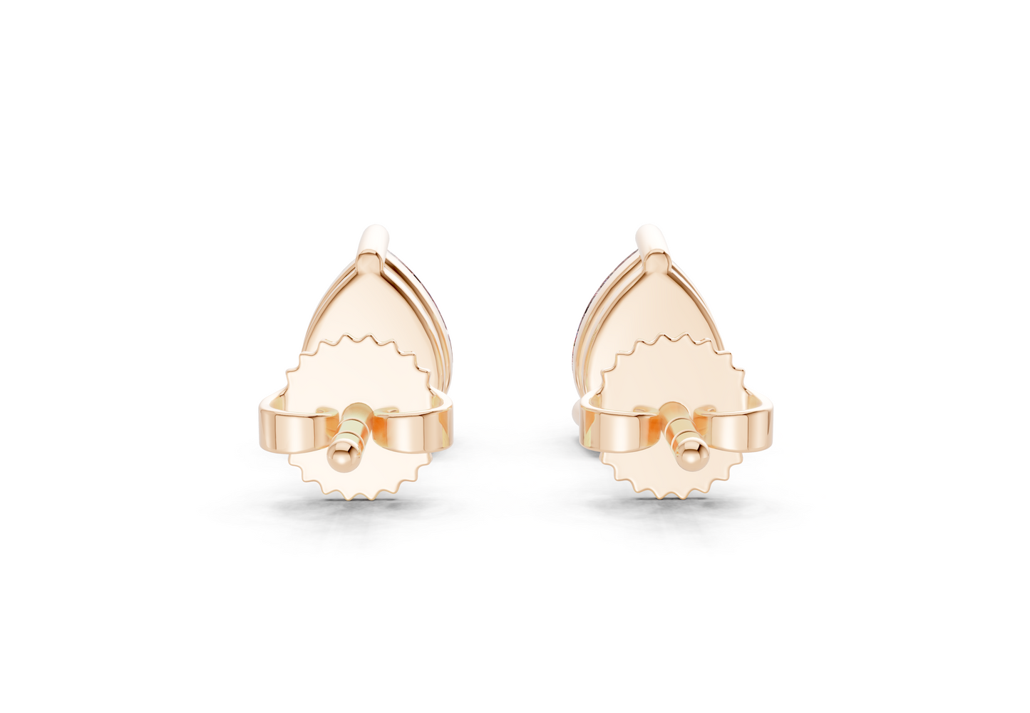 Geneva Classic Pink Diamond Pear Cut Studs