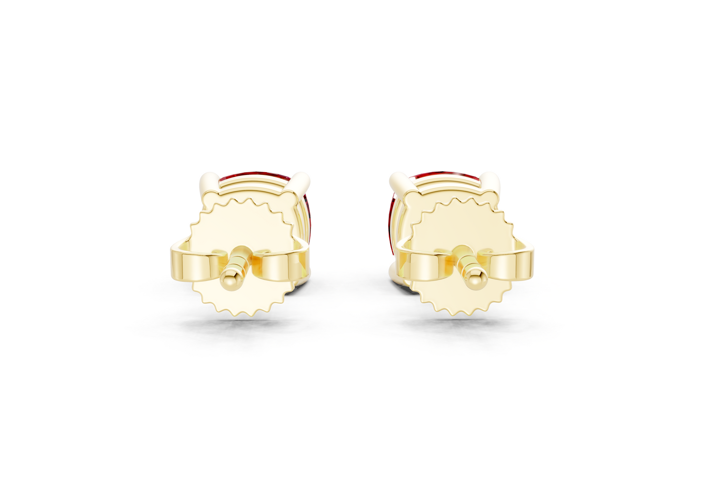 Geneva Classic Ruby Gemstone Cushion Cut Studs