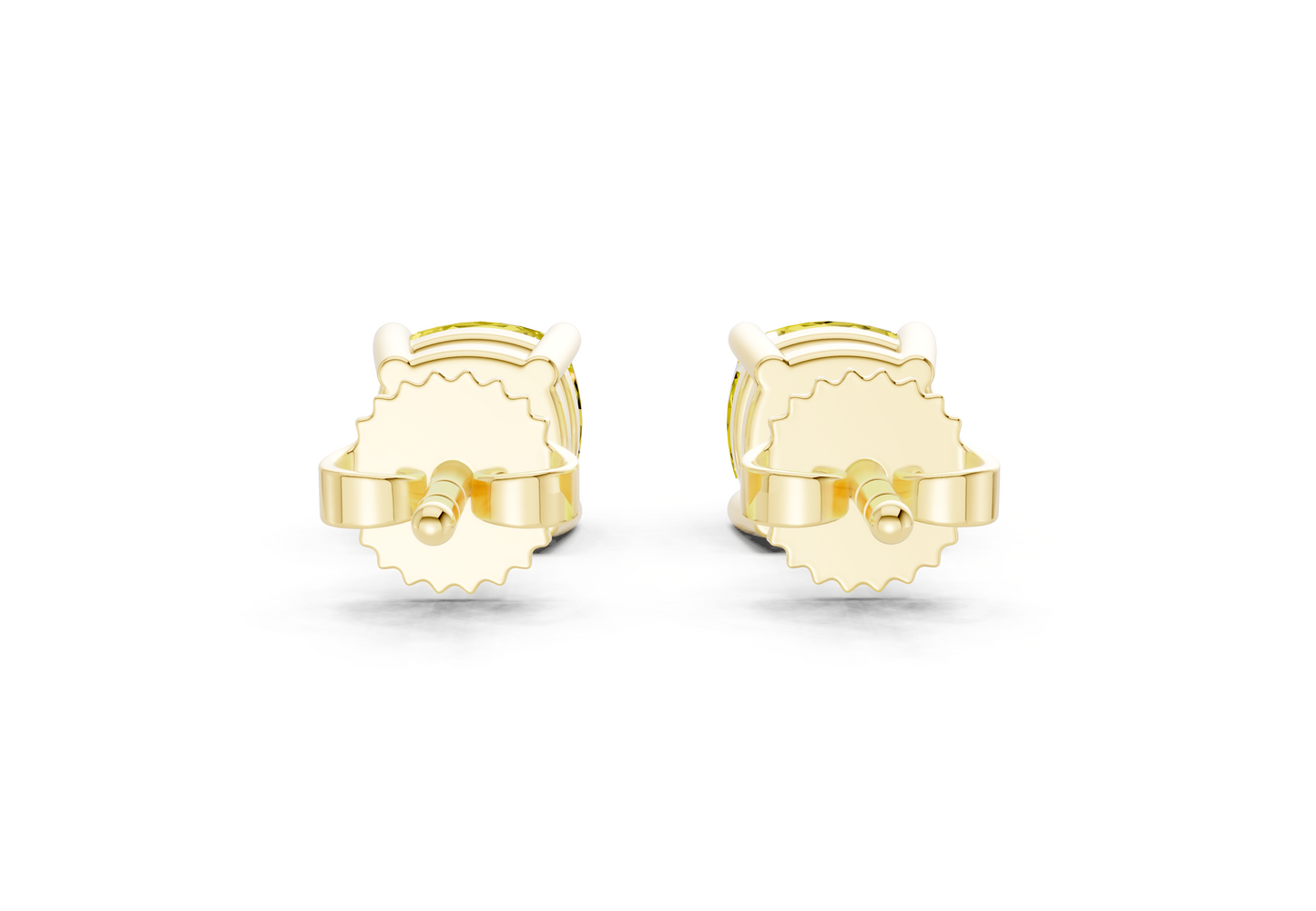Geneva Classic Yellow Diamond Cushion Cut Studs