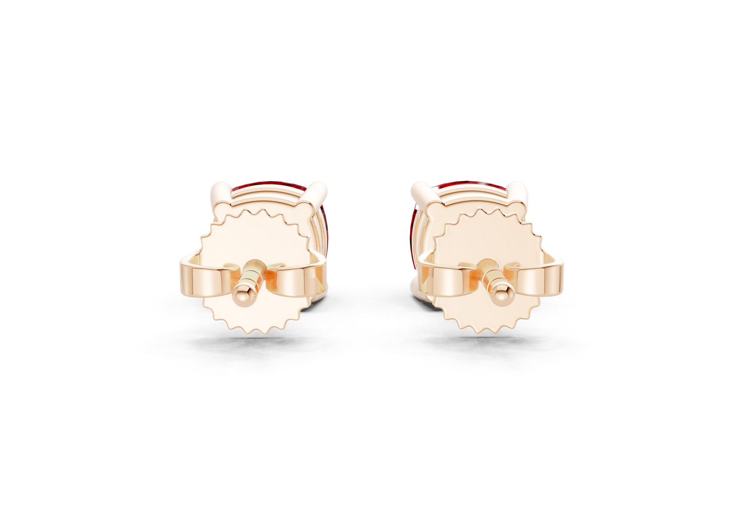Geneva Classic Ruby Gemstone Cushion Cut Studs