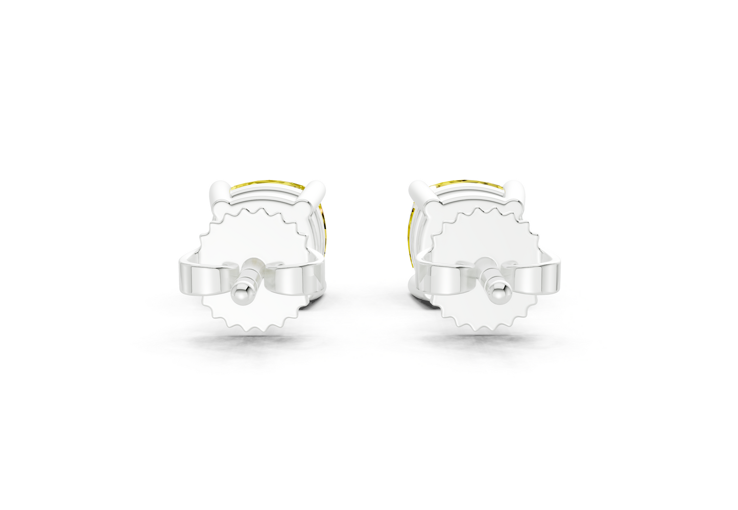 Geneva Classic Yellow Diamond Cushion Cut Studs