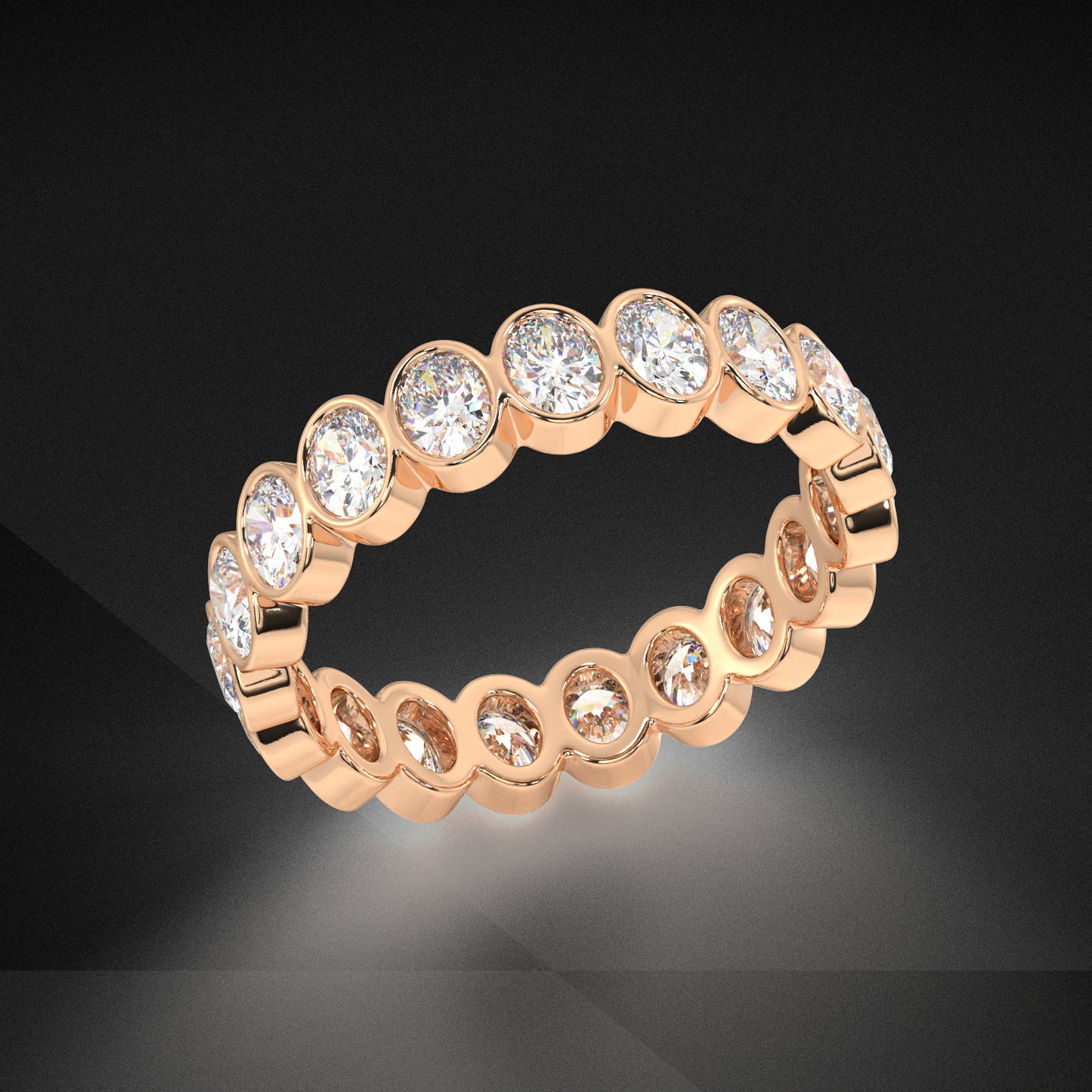 Petite Elysees Oval Classic Eternity Bands