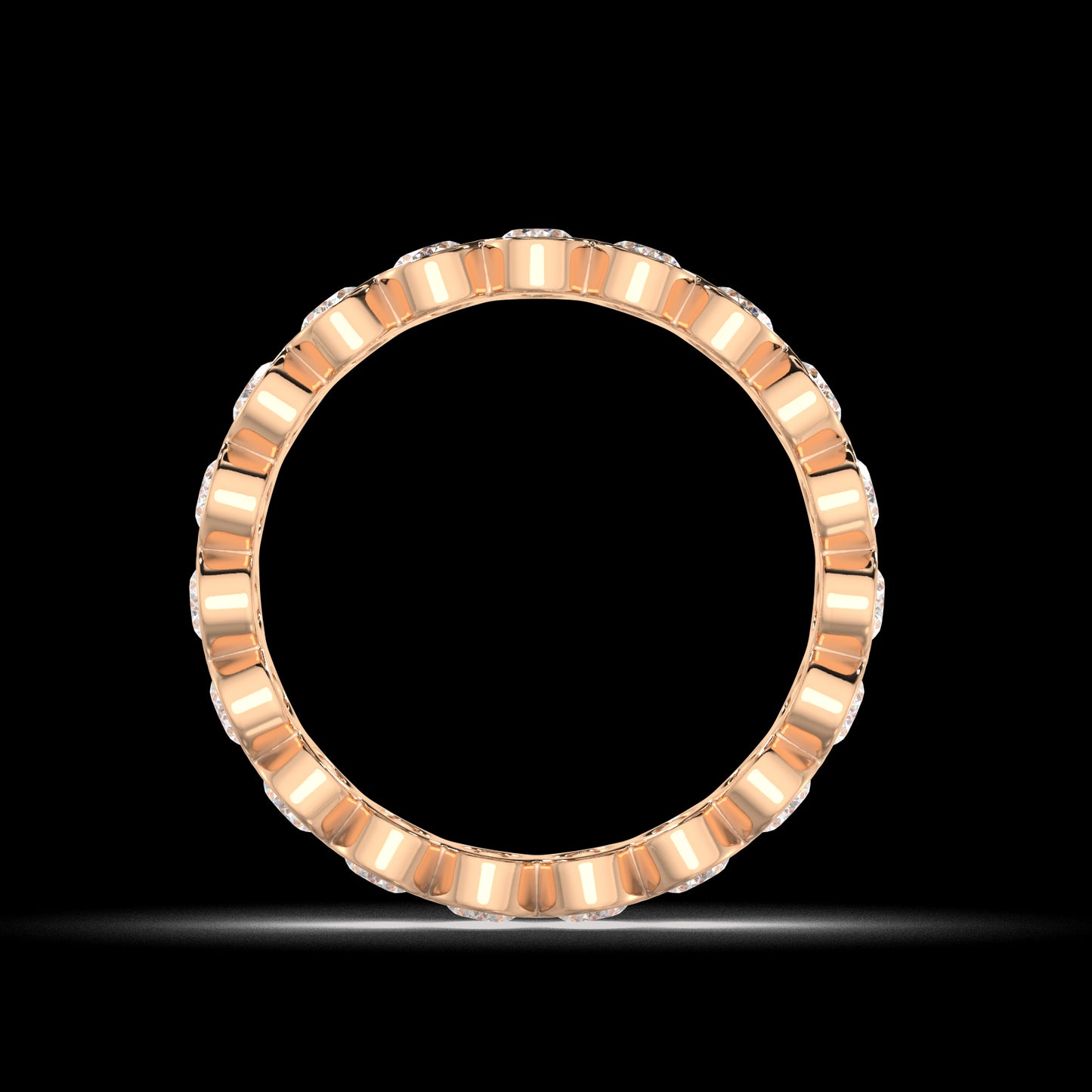 Petite Elysees Oval Classic Eternity Bands