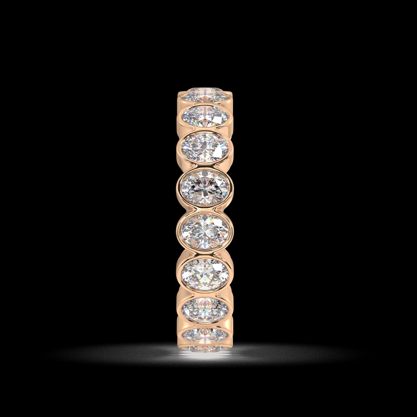 Petite Elysees Oval Classic Eternity Bands