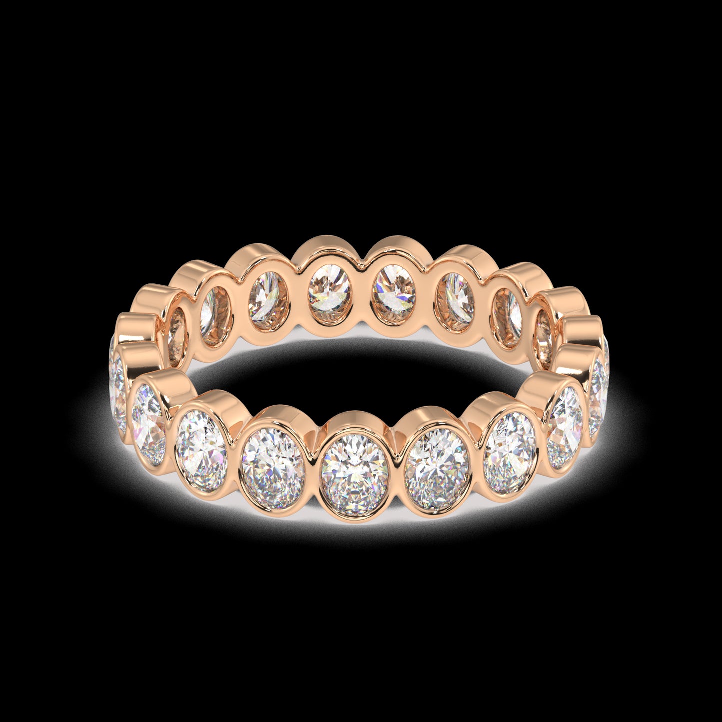 Petite Elysees Oval Classic Eternity Bands