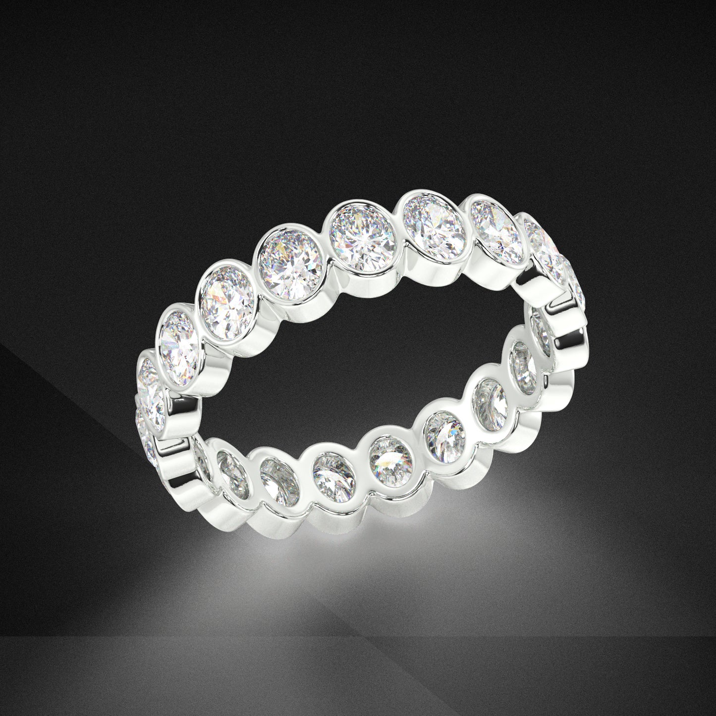 Petite Elysees Oval Classic Eternity Bands