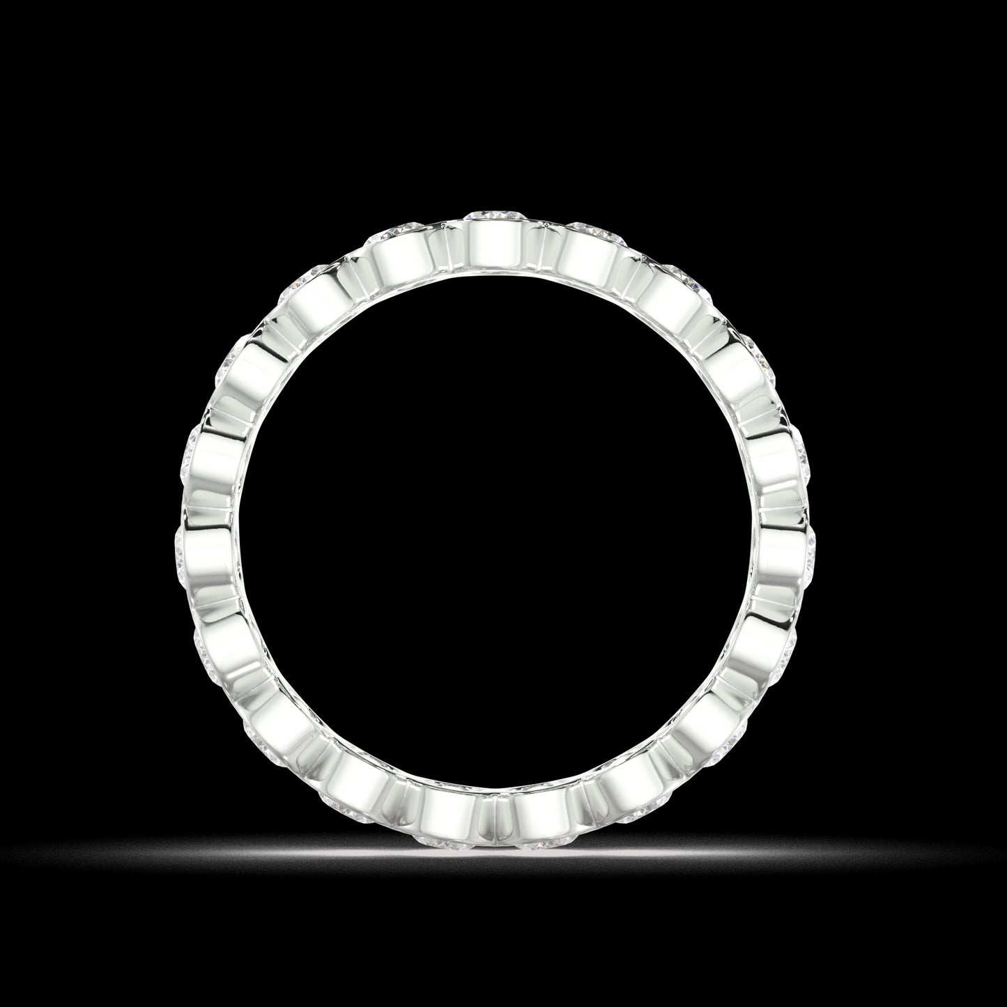 Petite Elysees Oval Classic Eternity Bands