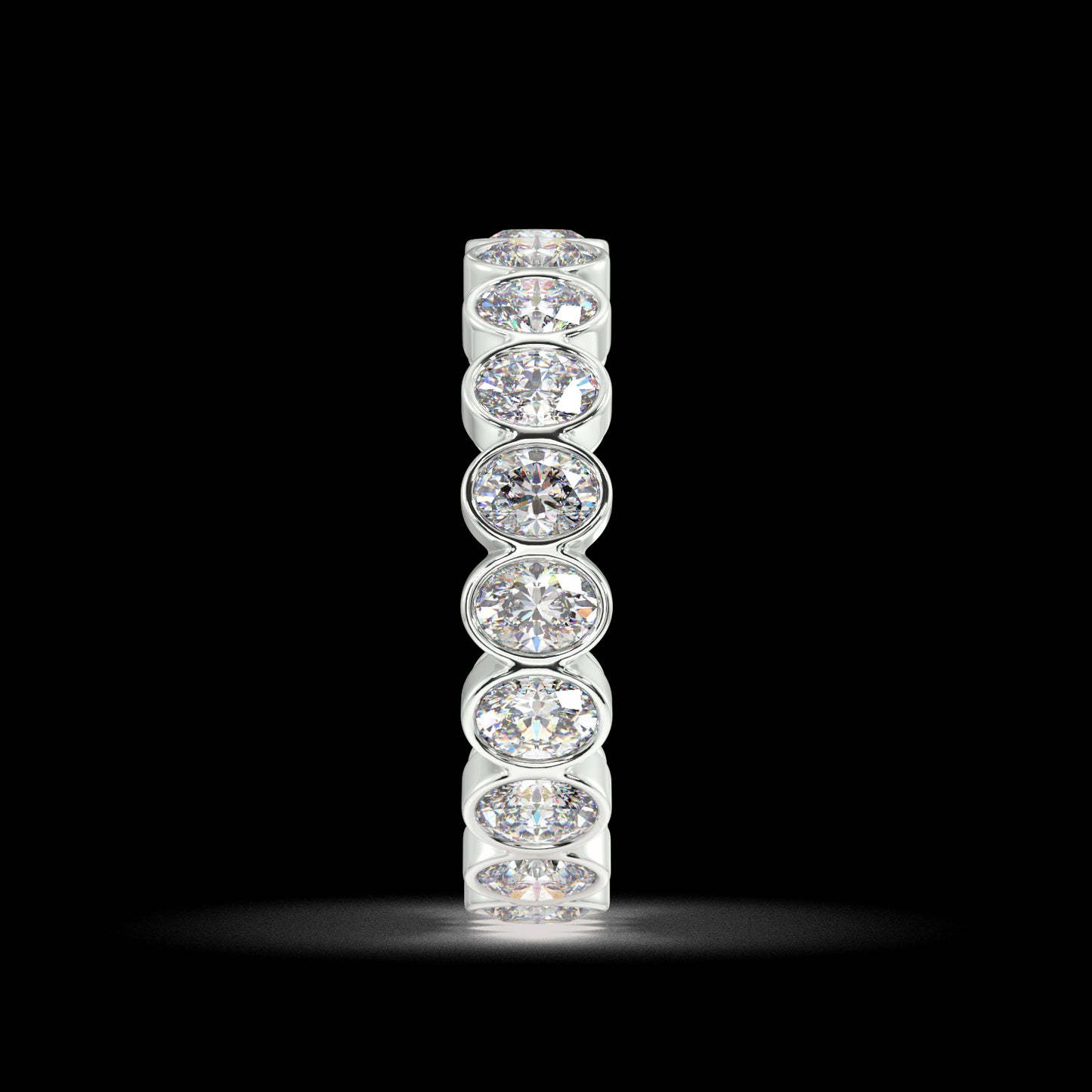 Petite Elysees Oval Classic Eternity Bands