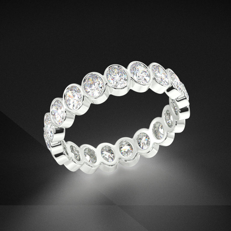 Petite Elysees Oval Classic Eternity Bands