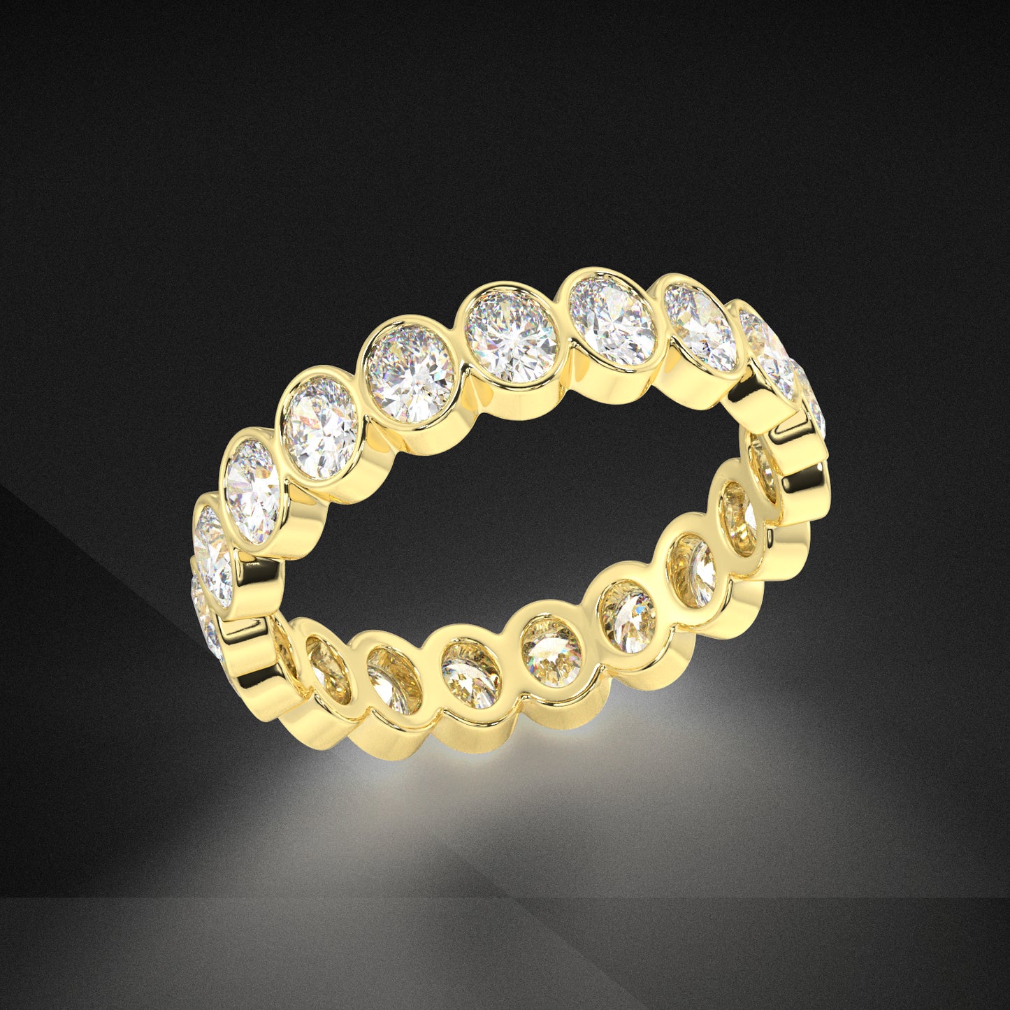 Petite Elysees Oval Classic Eternity Bands