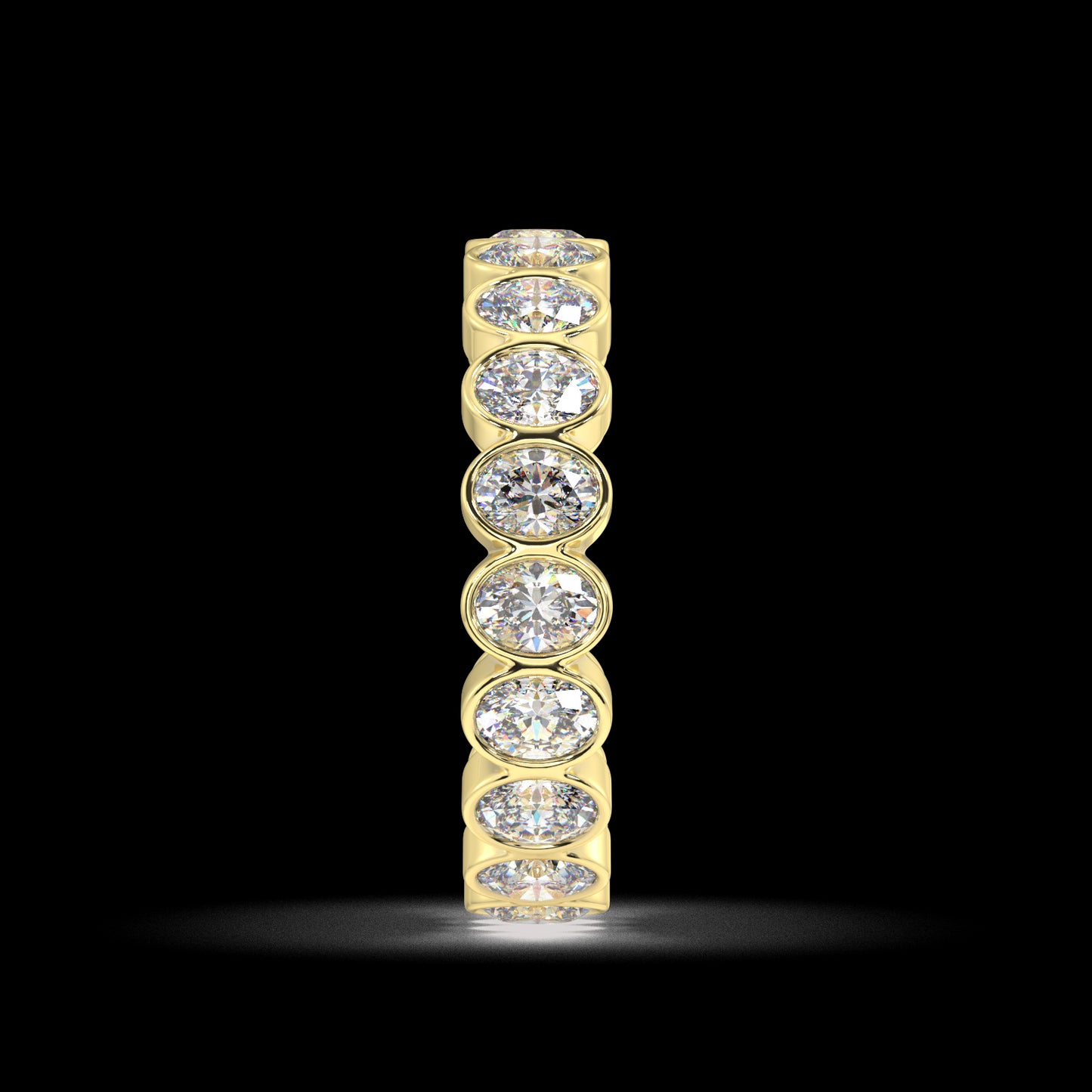 Petite Elysees Oval Classic Eternity Bands