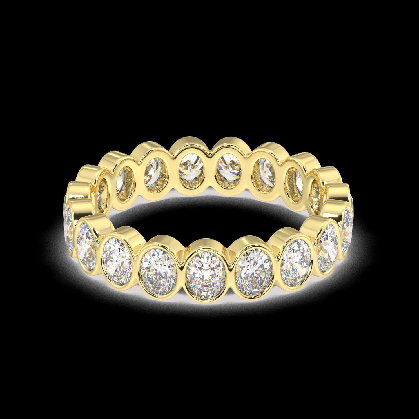 Petite Elysees Oval Classic Eternity Bands