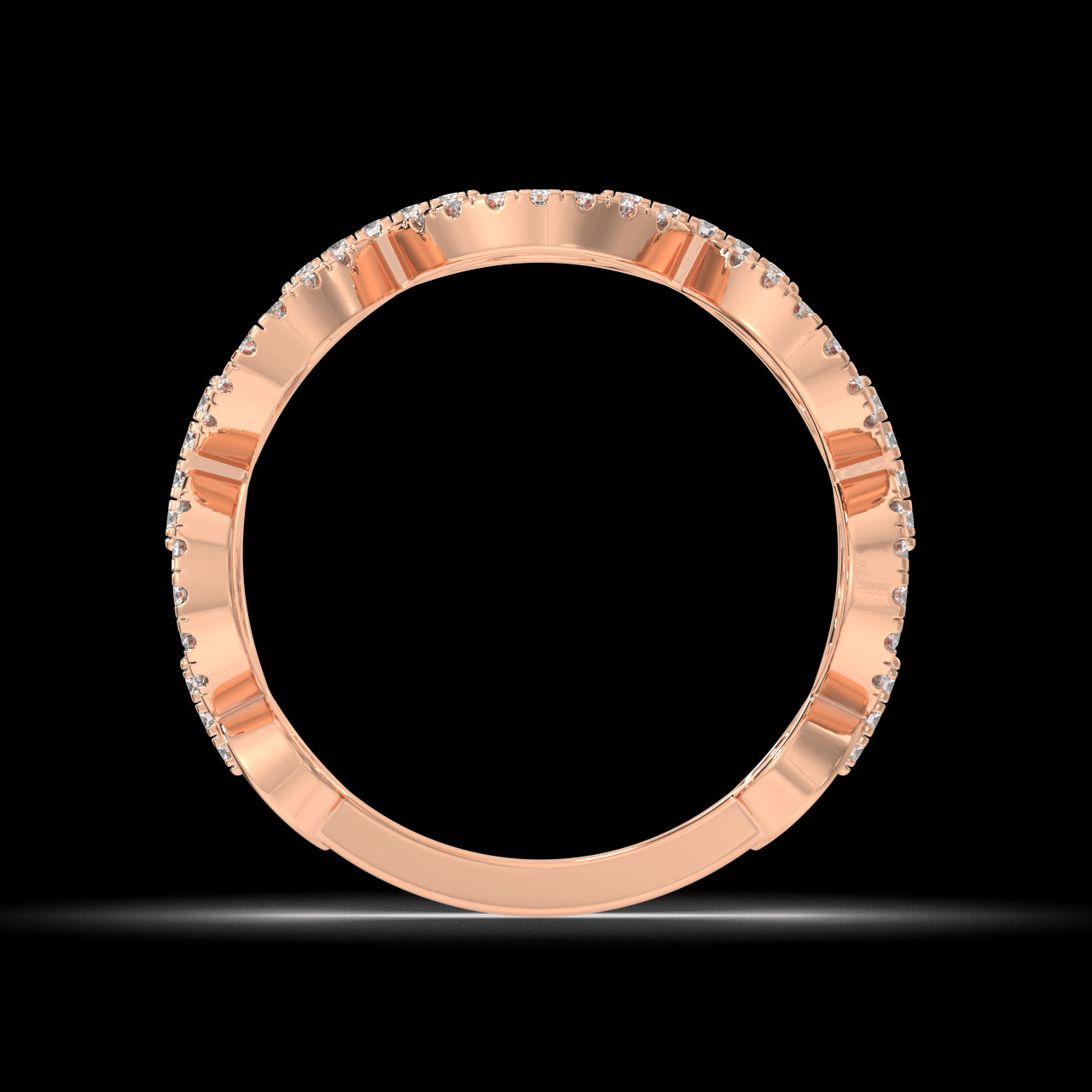 Opal Round Diamond Ring