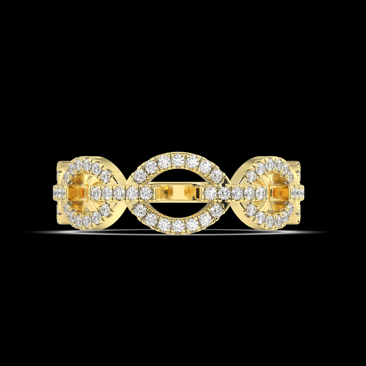Opal Round Diamond Ring