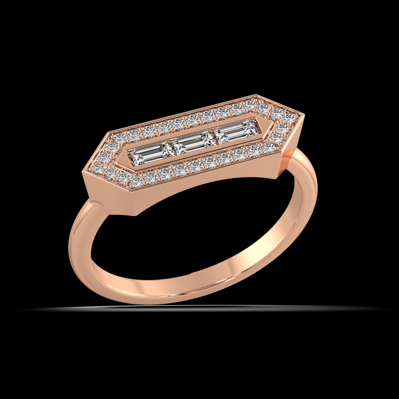 Sonnet Baguette Diamond Ring