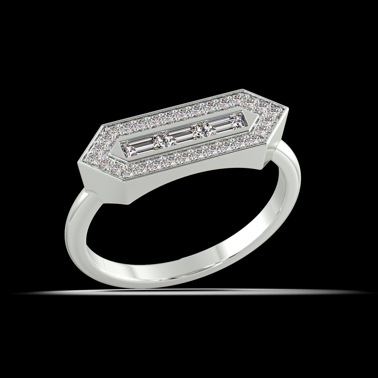 Sonnet Baguette Diamond Ring