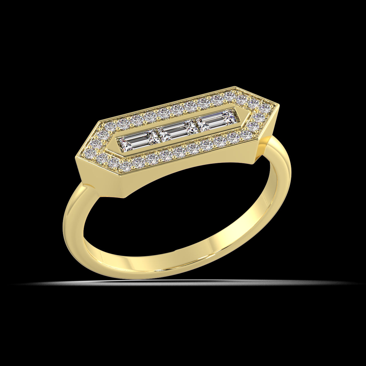 Sonnet Baguette Diamond Ring