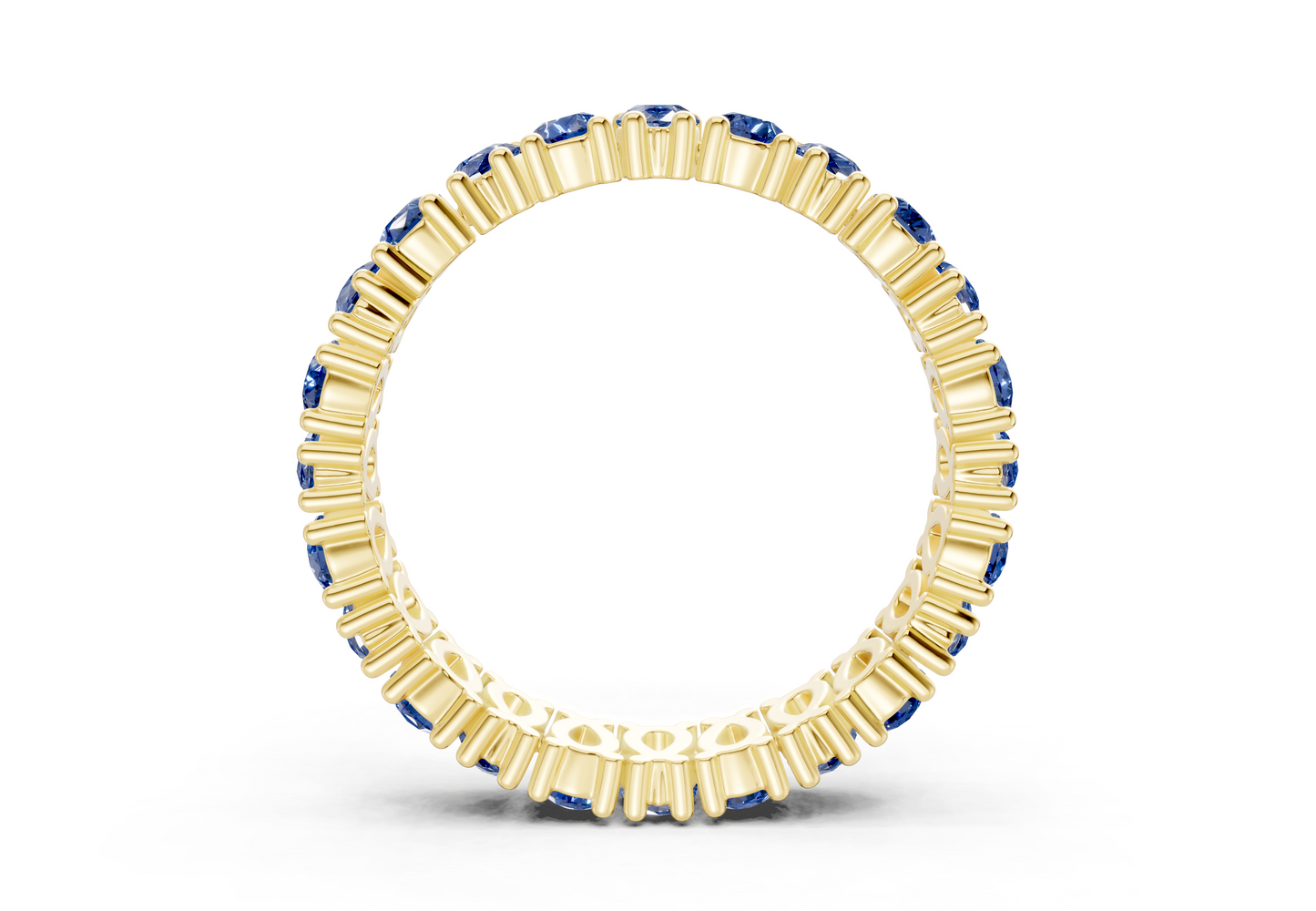 Petite Melrose Pear Cut Sapphire Gemstone Eternity Band 2½ Carat Total Wt.