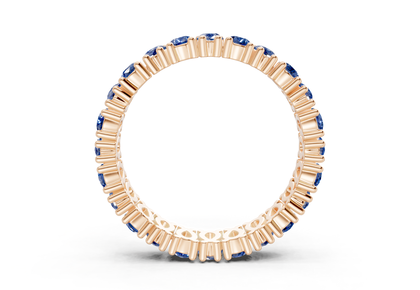 Petite Melrose Pear Cut Sapphire Gemstone Eternity Band 2½ Carat Total Wt.