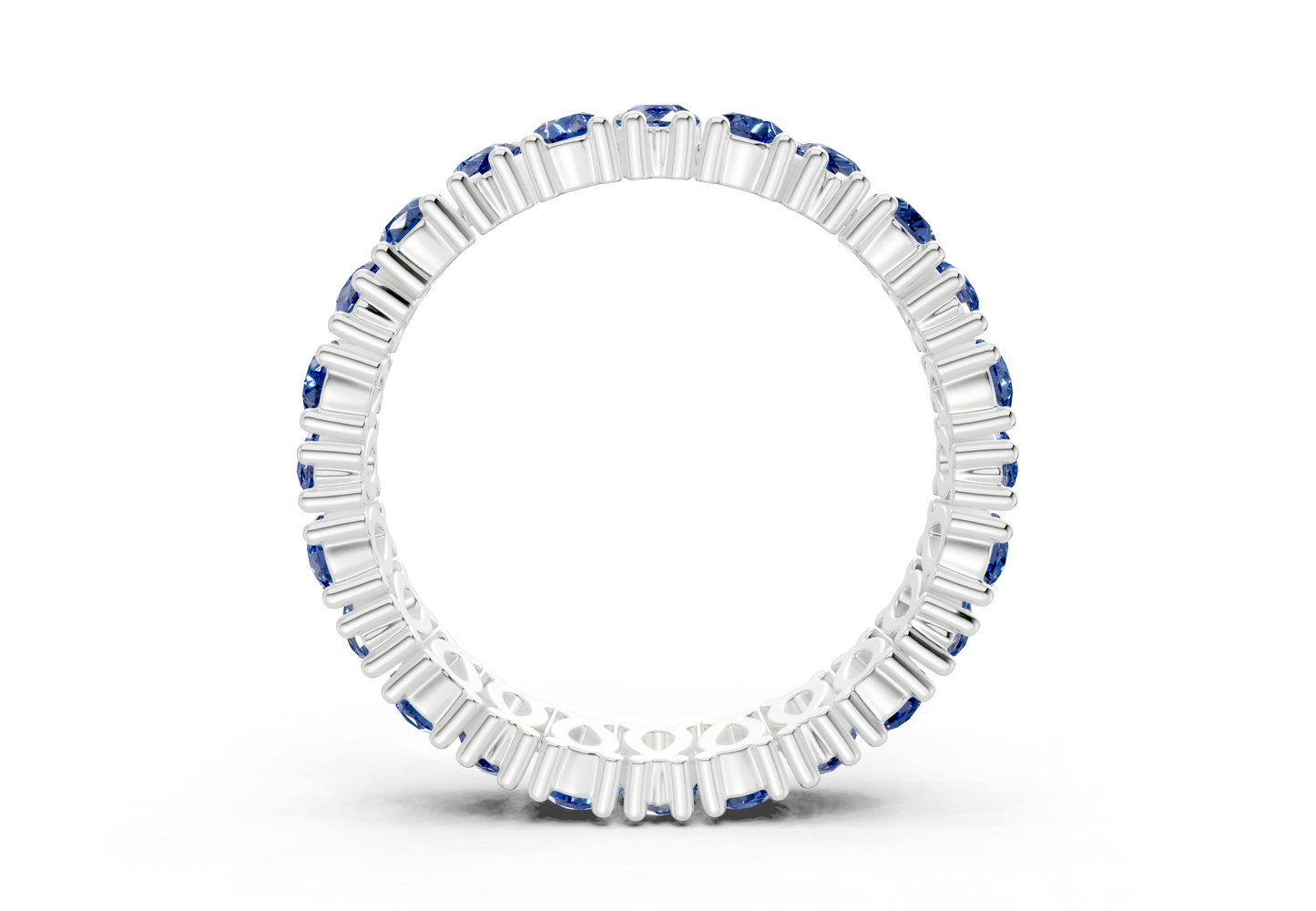 Petite Melrose Pear Cut Sapphire Gemstone Eternity Band 2½ Carat Total Wt.