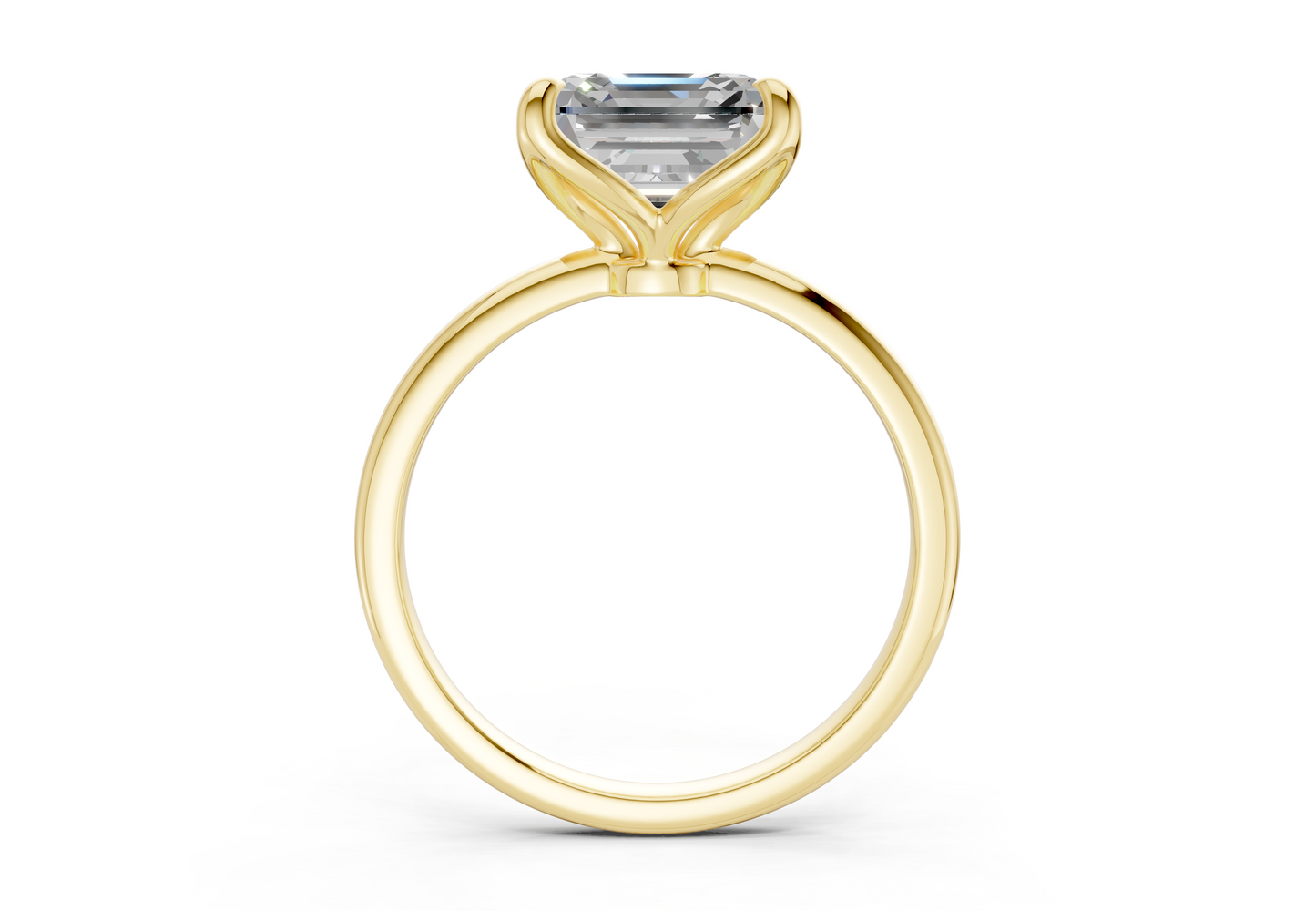 Phoenix Diamond Solitaire Asscher Cut 2.3mm Engagement Ring