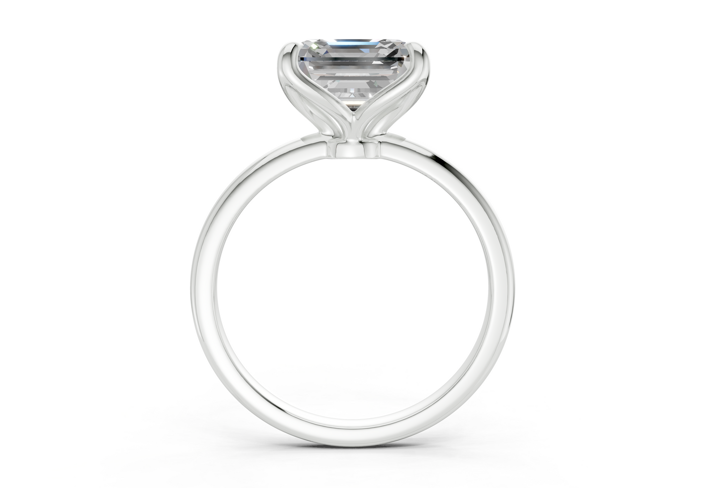 Phoenix Diamond Solitaire Asscher Cut 2.3mm Engagement Ring