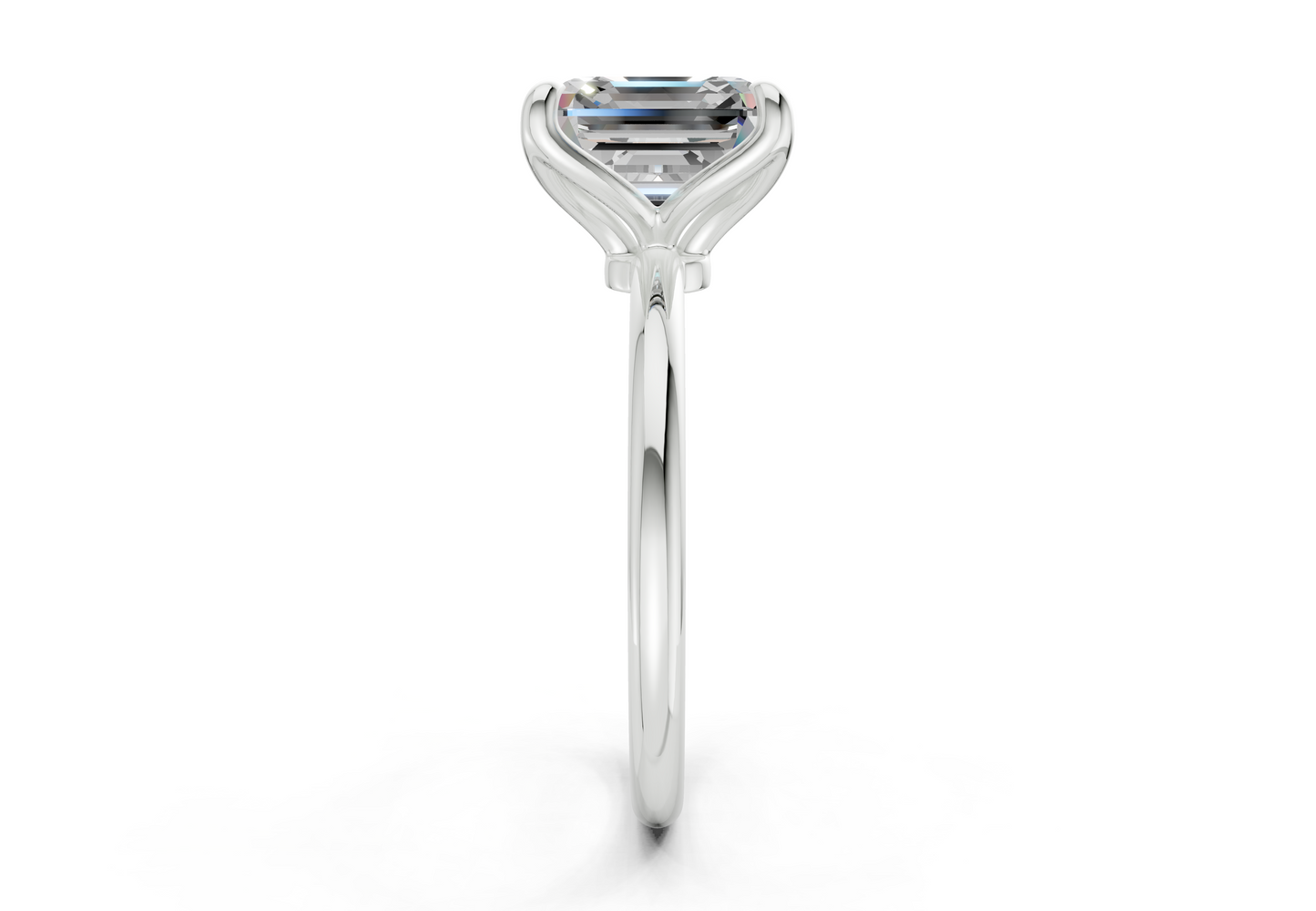 Phoenix Diamond Solitaire Asscher Cut 2.3mm Engagement Ring