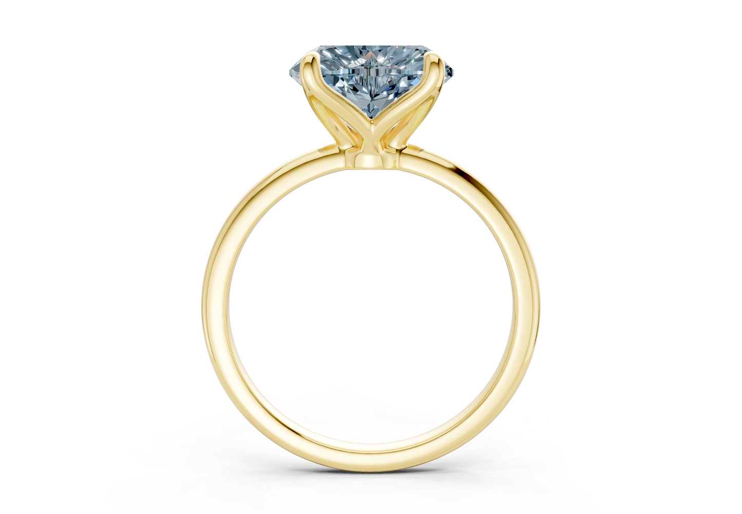 Phoenix Blue Diamond Solitaire Heart Cut 1.8mm Engagement Ring