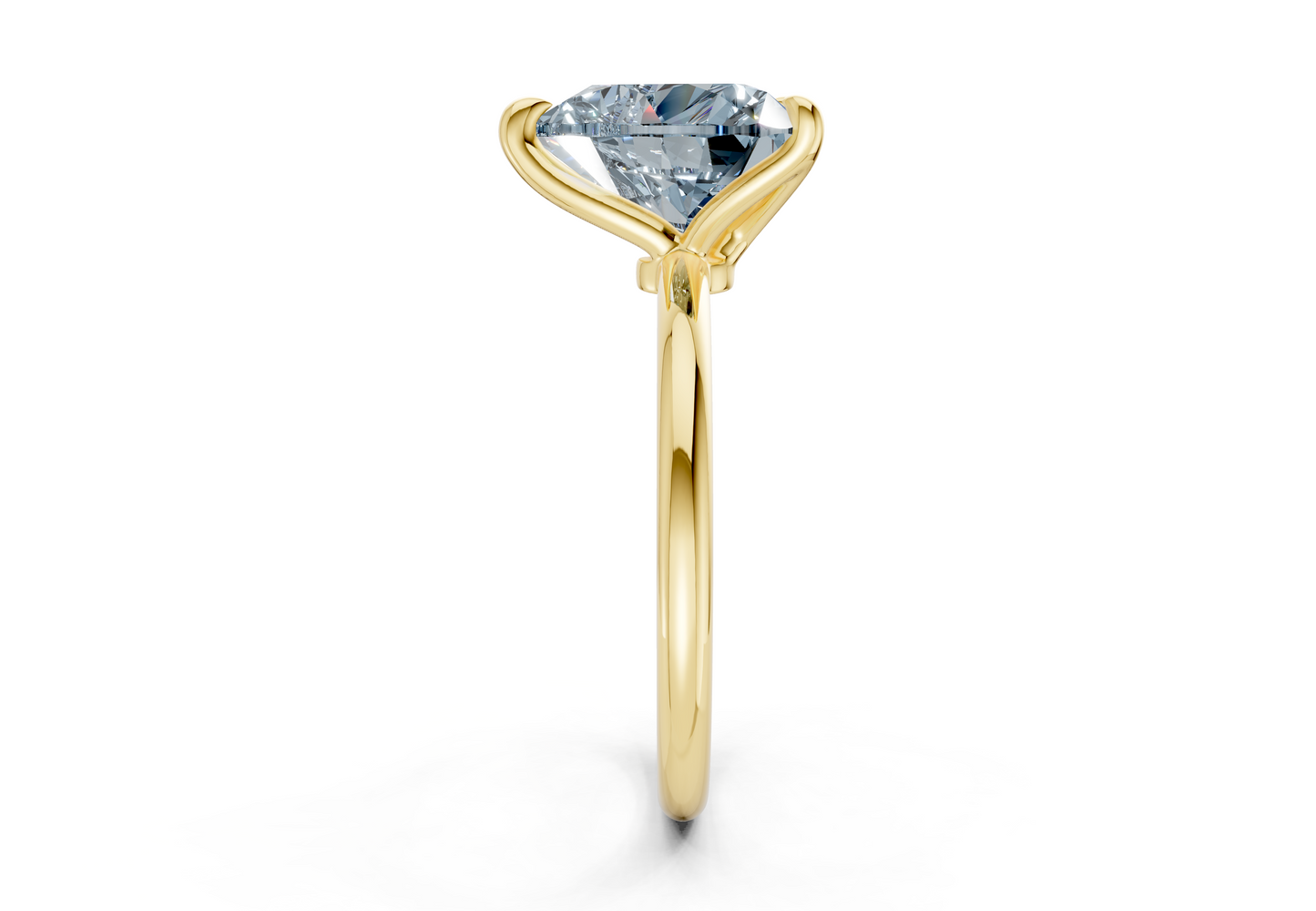 Phoenix Blue Diamond Solitaire Heart Cut 1.8mm Engagement Ring