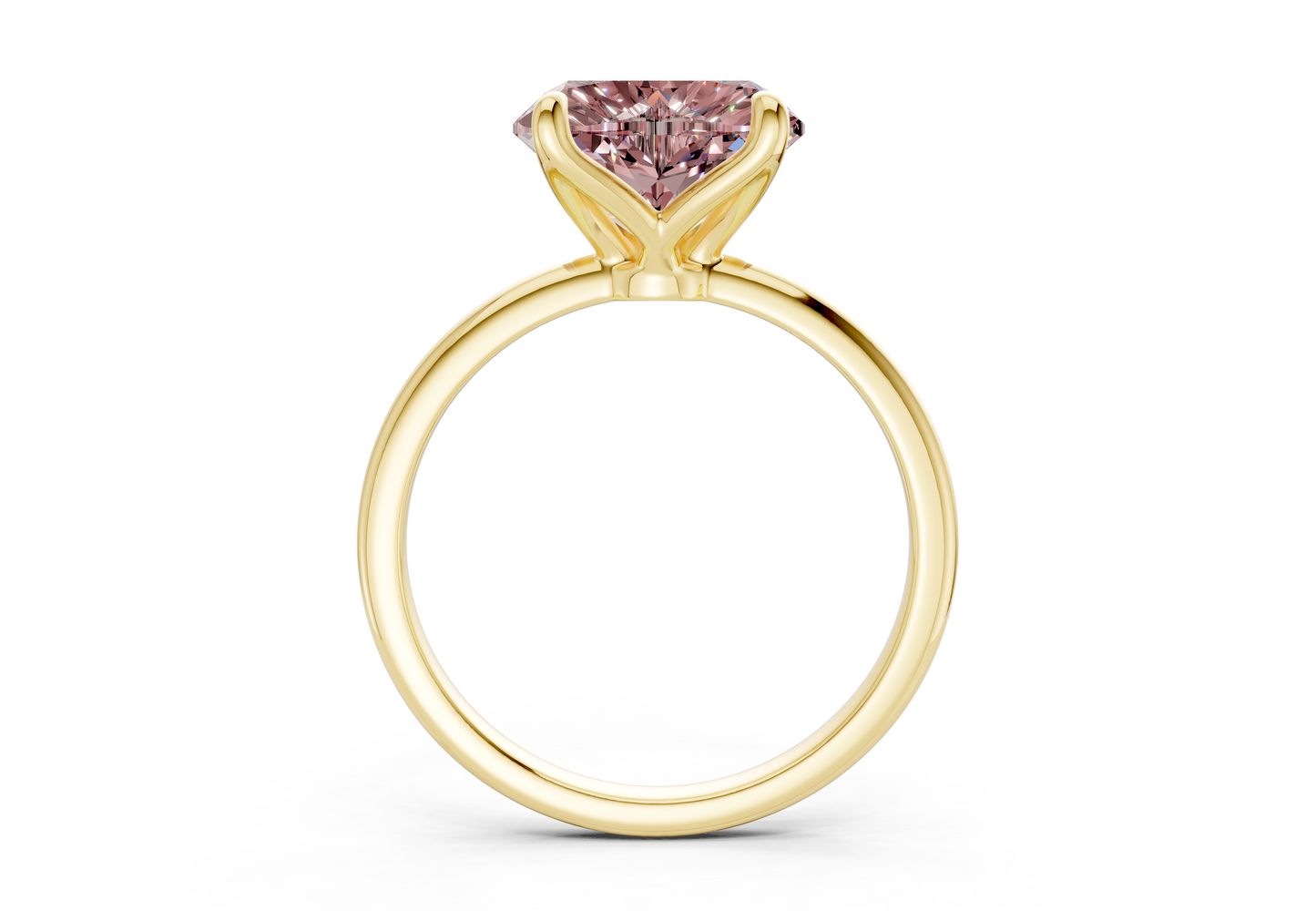 Phoenix Pink Diamond Solitaire Heart Cut 1.8mm Engagement Ring