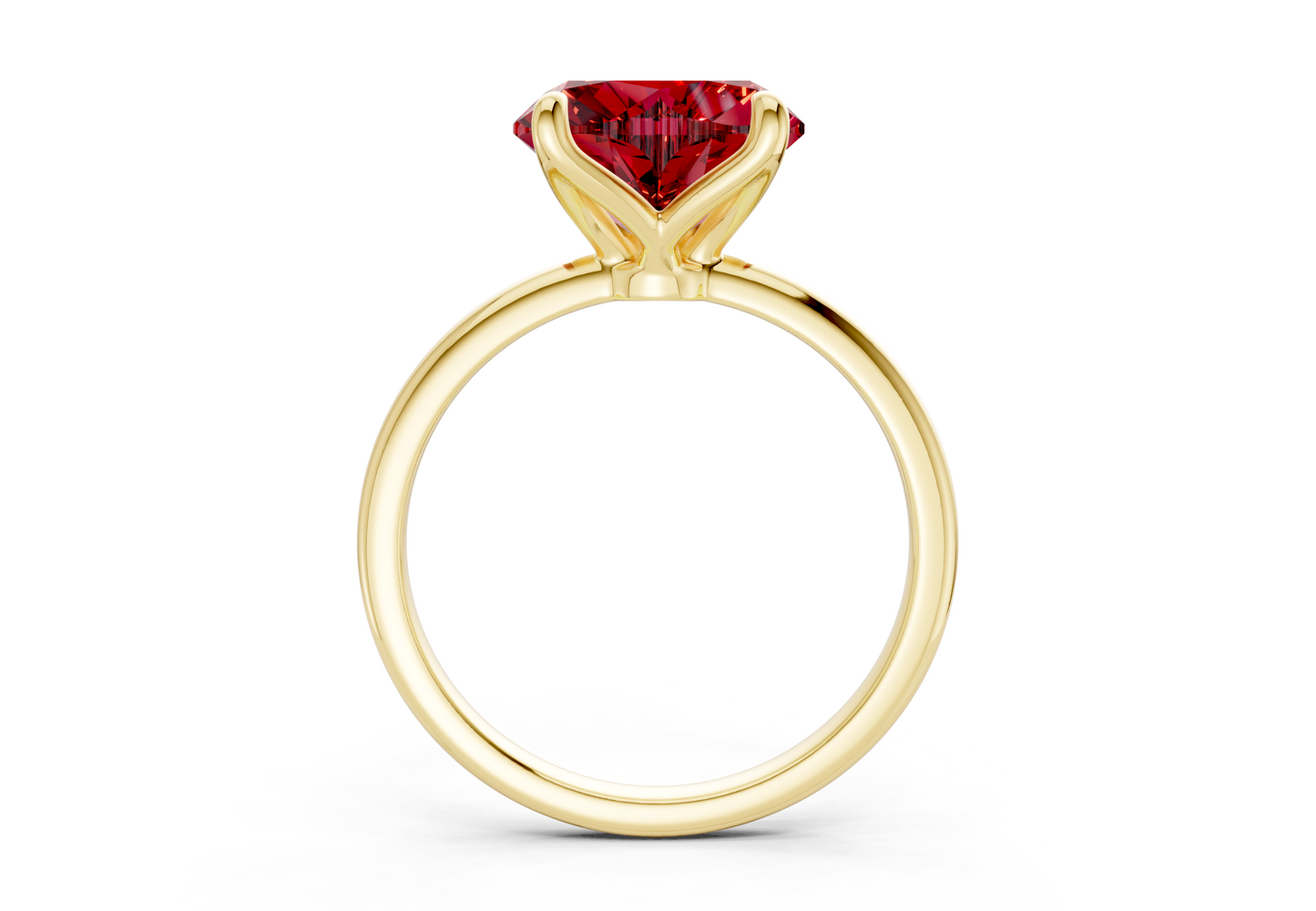 Phoenix Ruby Gemstone Solitaire Heart Cut 2.3mm Engagement Ring