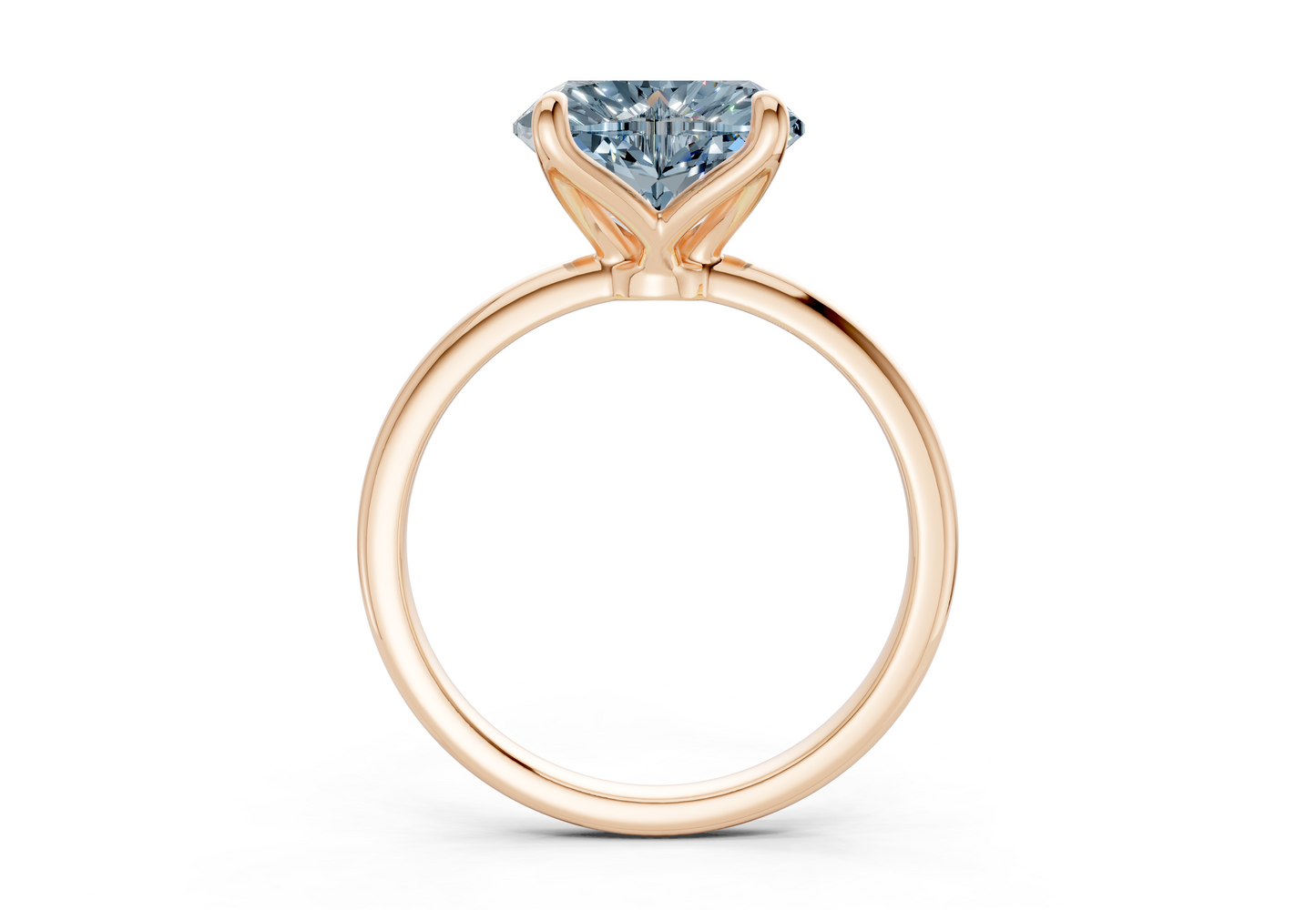 Phoenix Blue Diamond Solitaire Heart Cut 1.8mm Engagement Ring