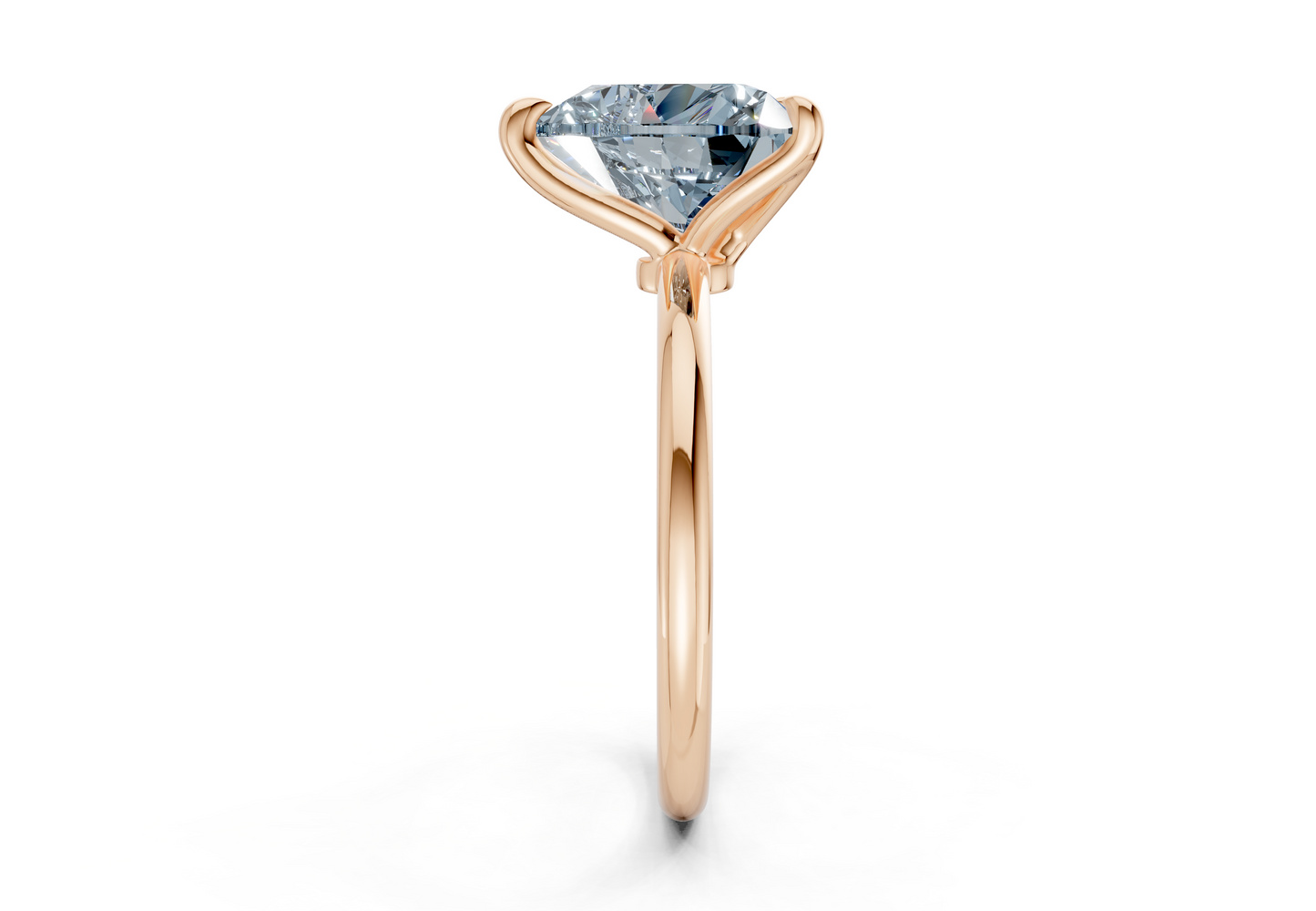 Phoenix Blue Diamond Solitaire Heart Cut 1.8mm Engagement Ring