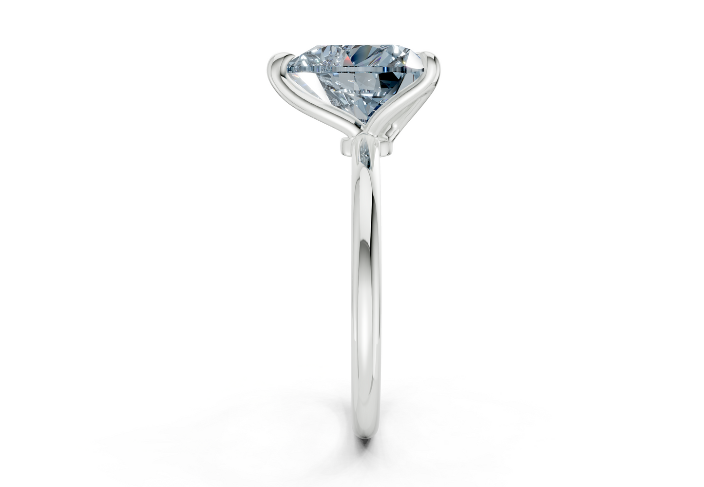 Phoenix Blue Diamond Solitaire Heart Cut 1.8mm Engagement Ring