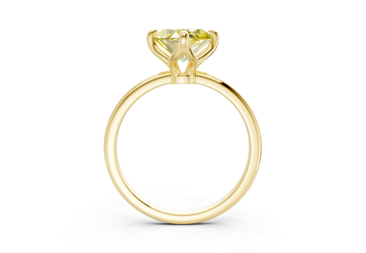 Phoenix Yellow Diamond Solitaire Marquise Cut 2mm Engagement Ring