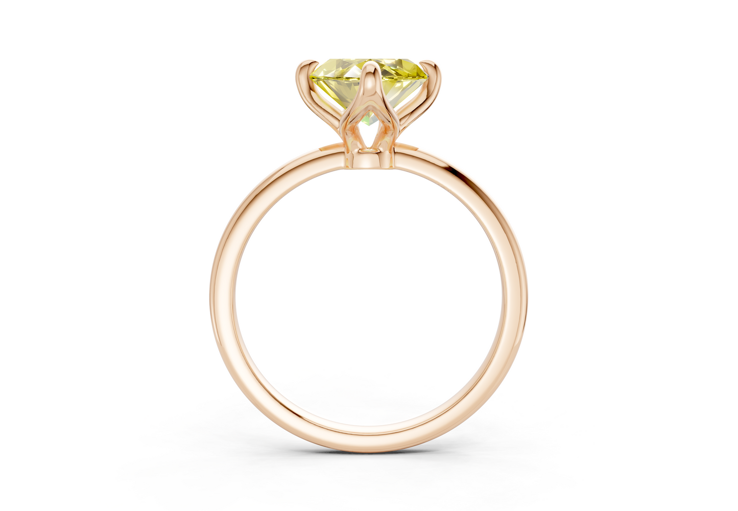 Phoenix Yellow Diamond Solitaire Marquise Cut 1.8mm Engagement Ring
