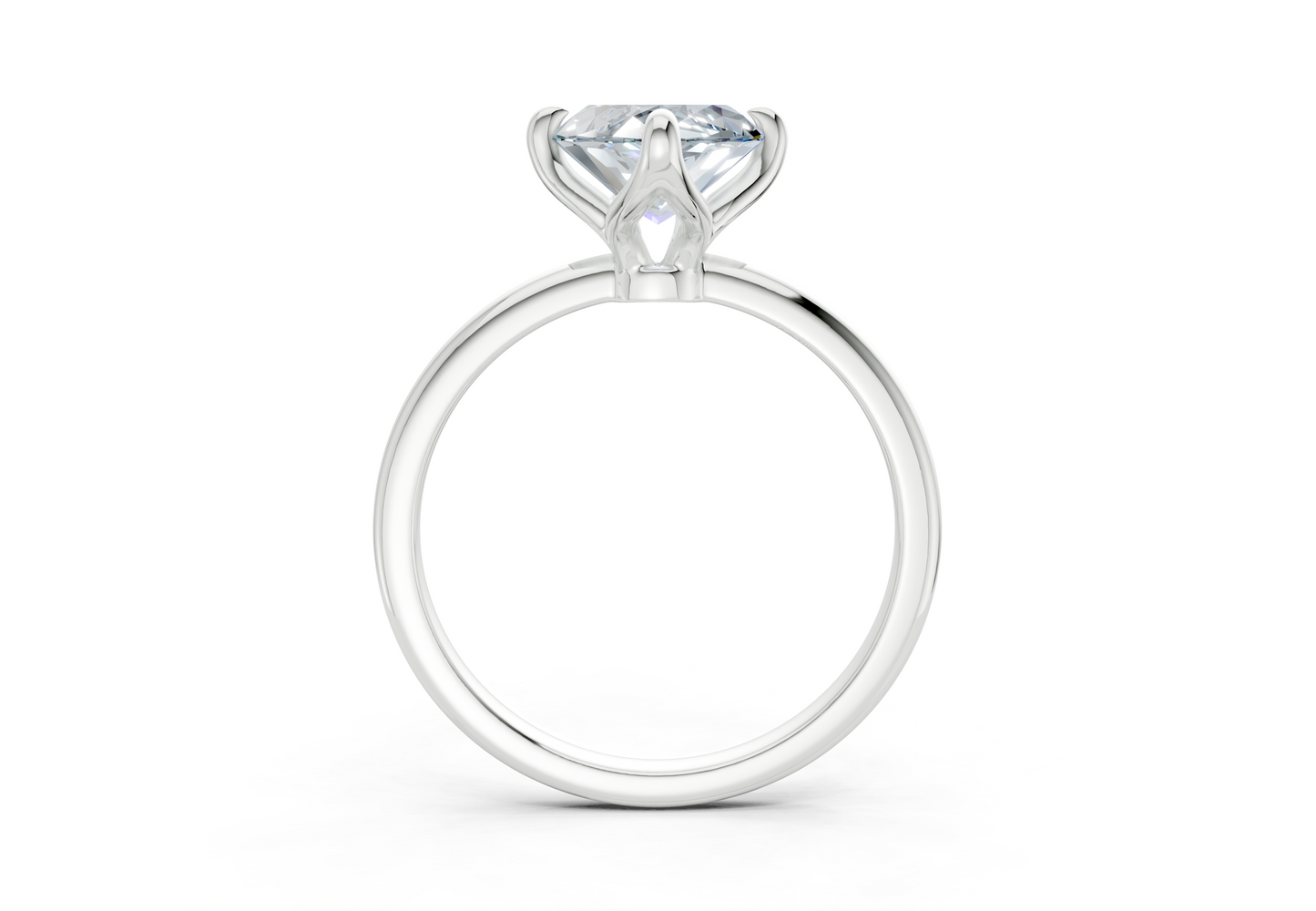 Phoenix Blue Diamond Solitaire Marquise Cut 2mm Engagement Ring