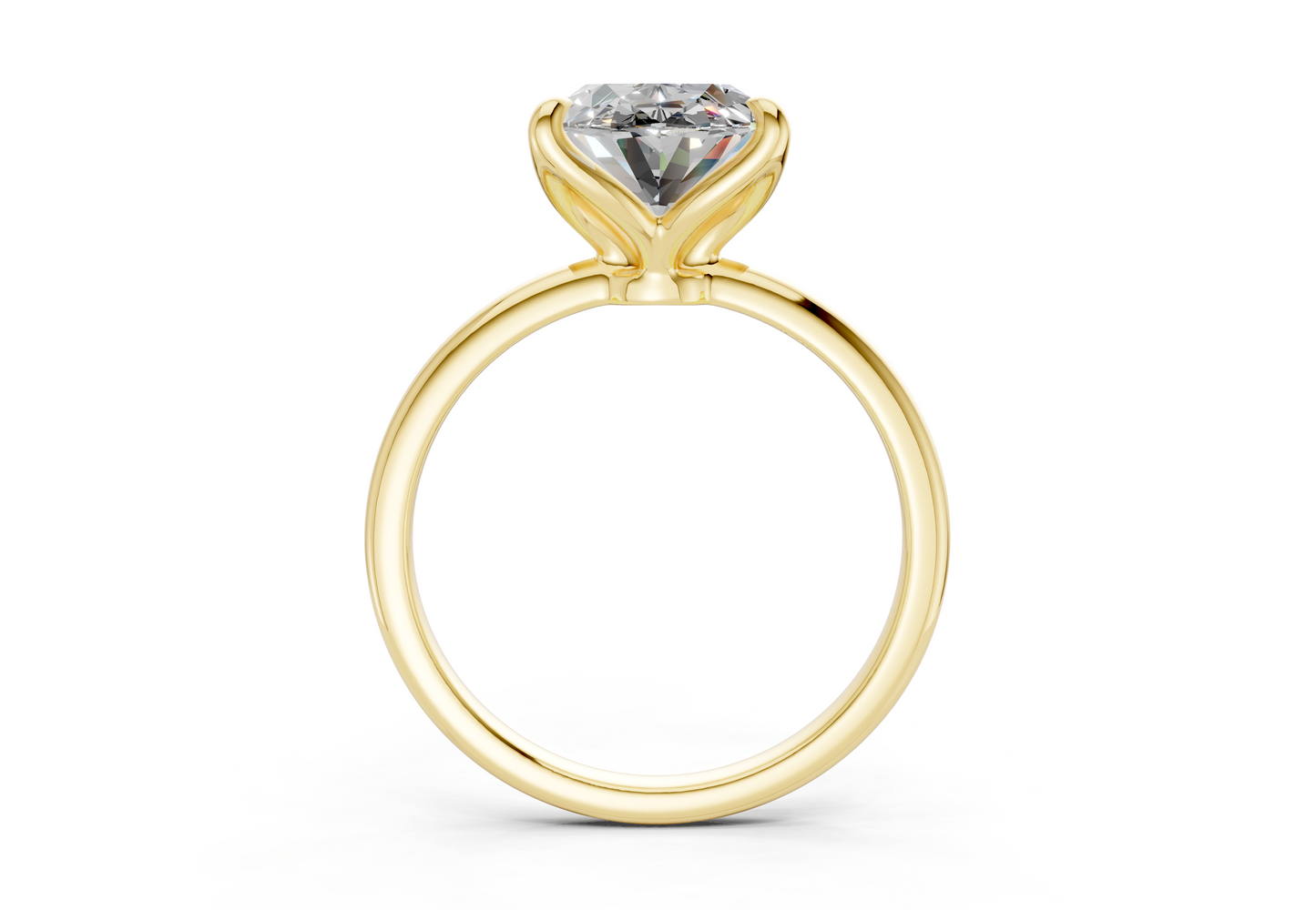 Phoenix Diamond Solitaire Oval Cut 2mm Engagement Ring