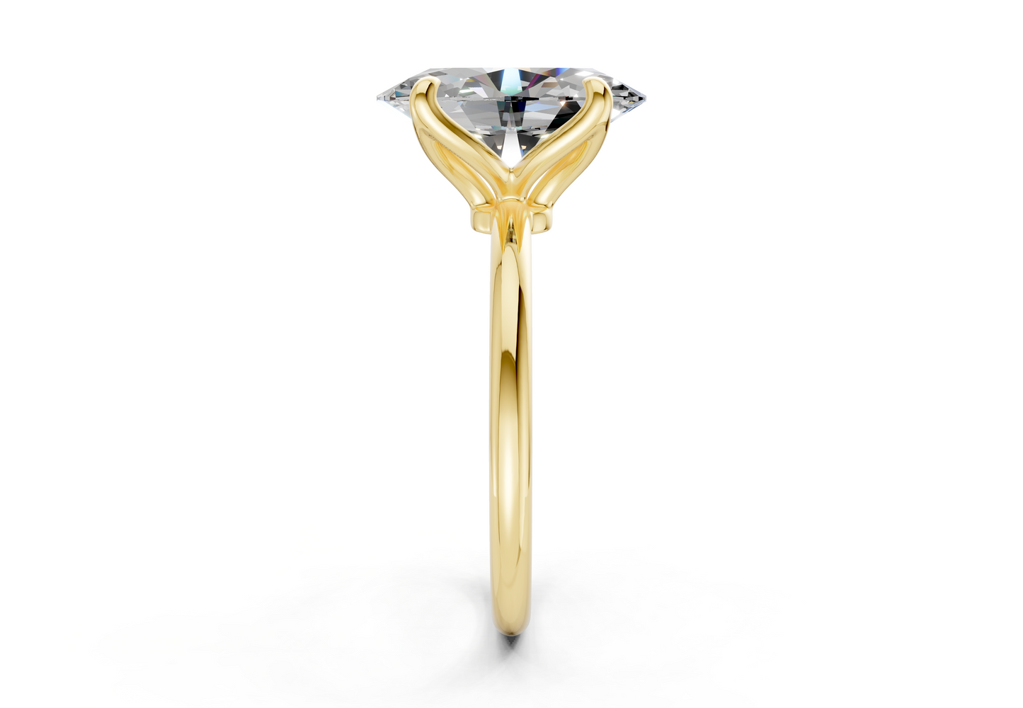 Phoenix Diamond Solitaire Oval Cut 2mm Engagement Ring